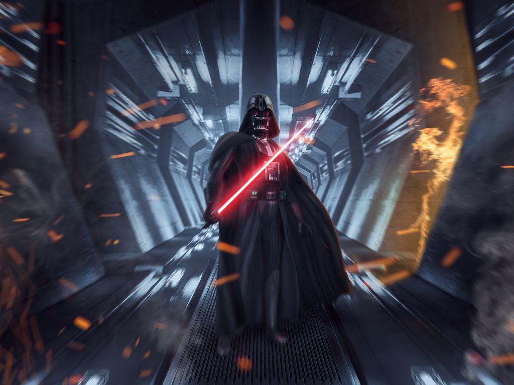 Desktop wallpaper darth vader, star wars: dark forces, video game, art, HD image, picture, background, a81655