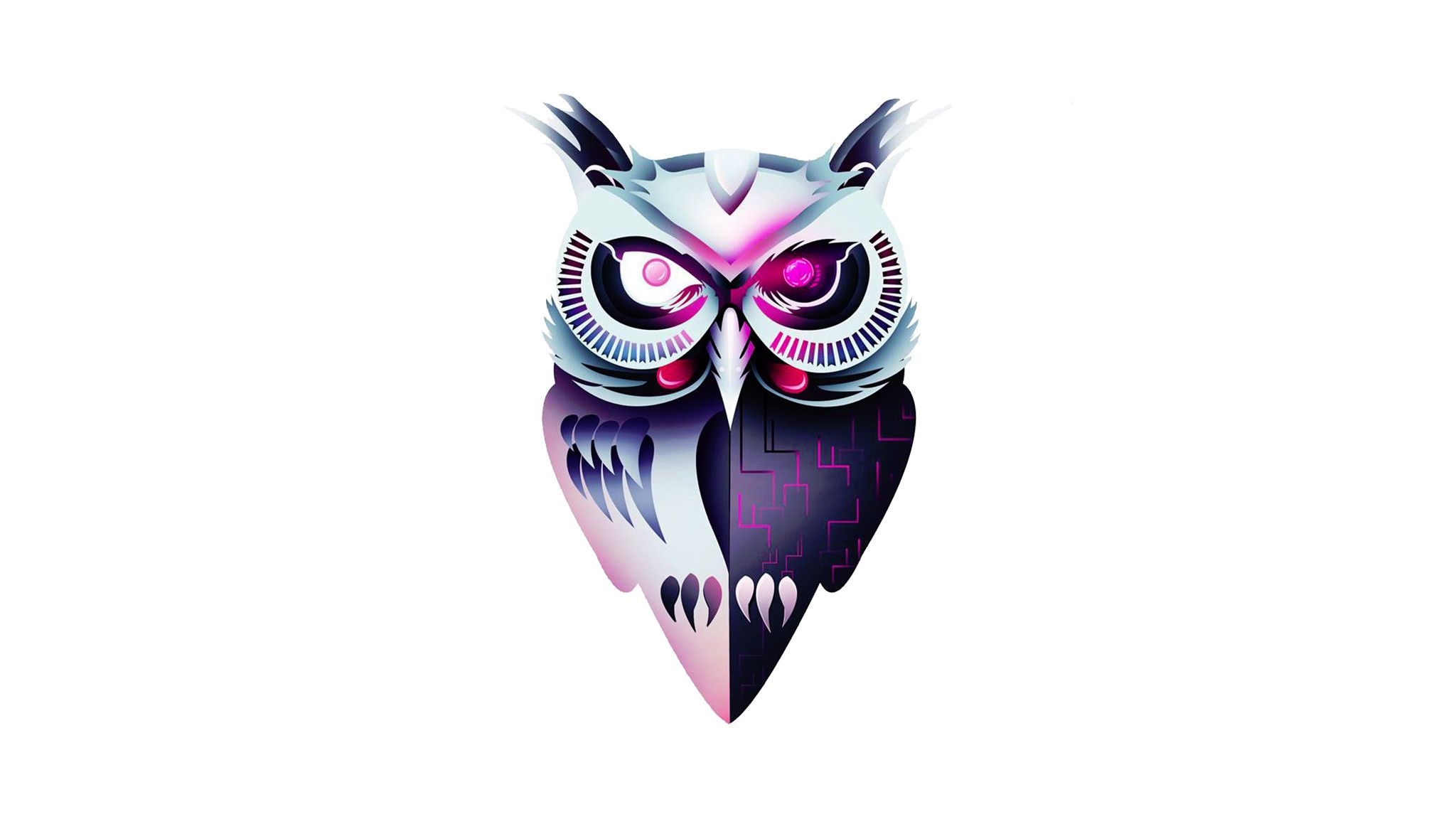 Made a 2K wallpaper from the futuristic owl pic