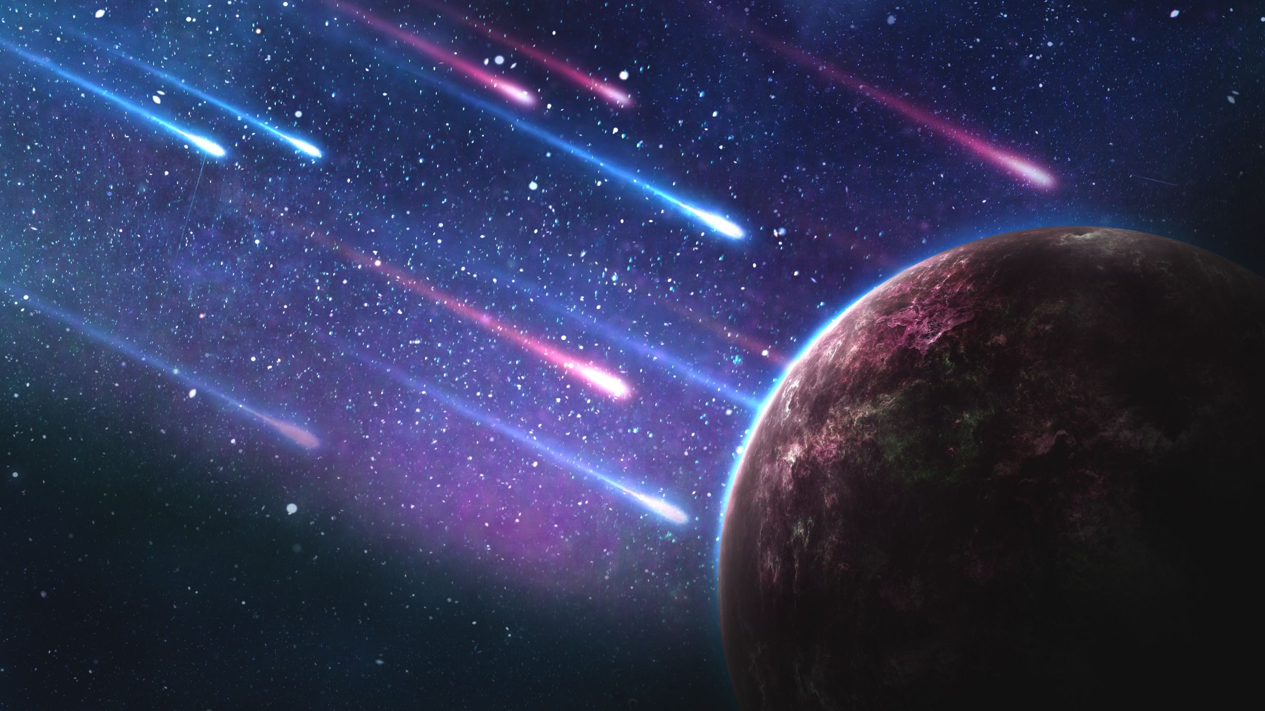 Desktop Wallpaper Planet, Meteorites, 4k, Space, HD Image, Picture, Background, Cbf1c9
