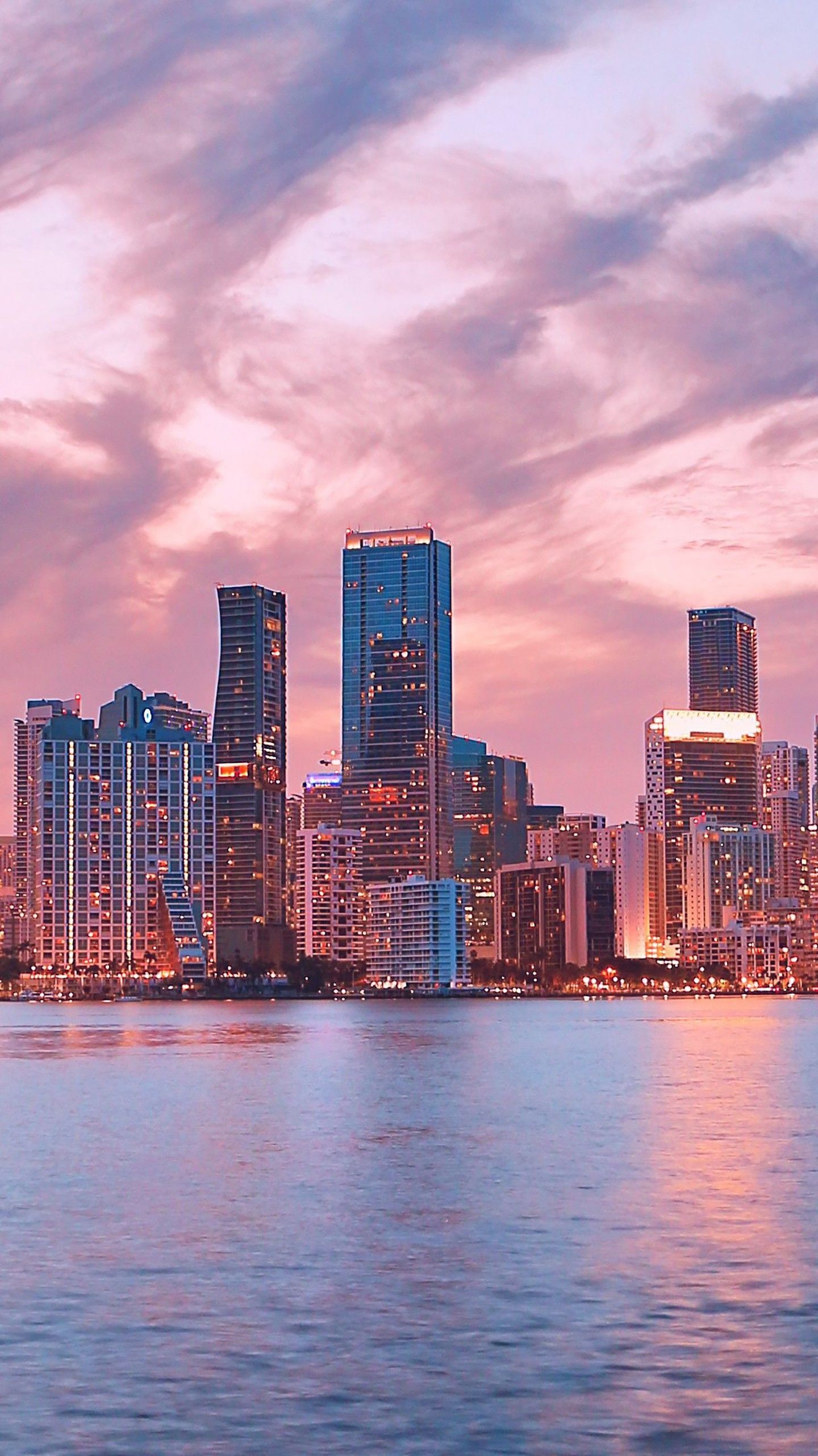 Skyscrapers Panorama City Lights 4K HD