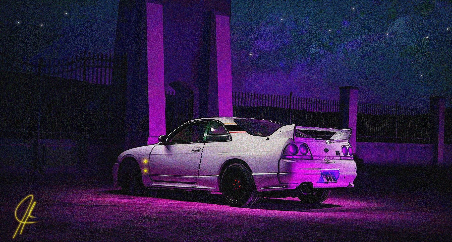 Skyline. Jdm wallpaper, Purple car, Nissan gtr skyline