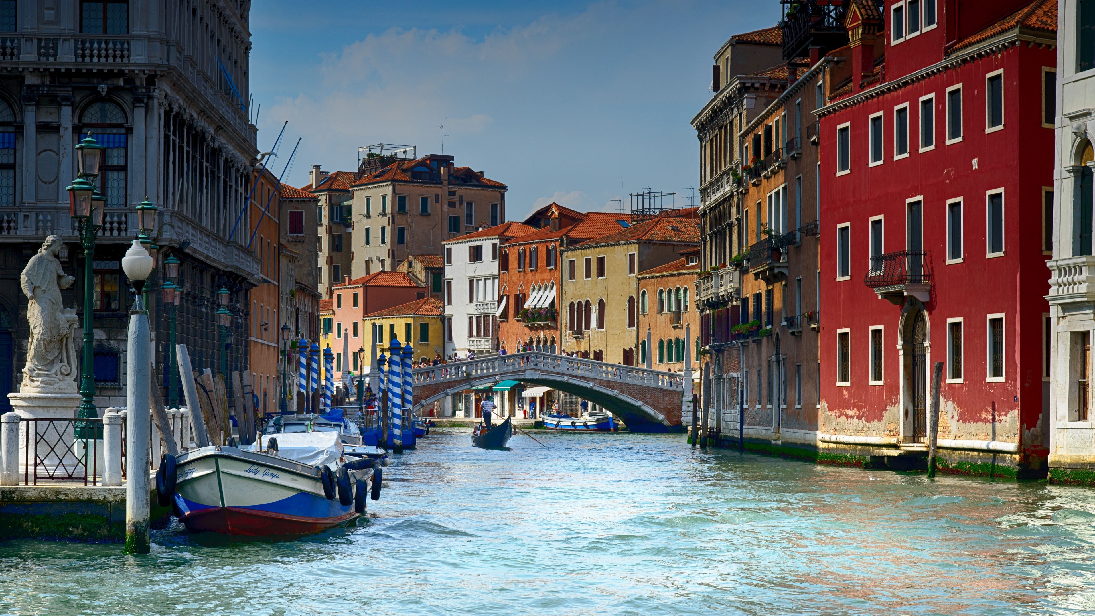 Wallpaper 4k italy, venice, gondolas, river 4k gondolas, Italy, Venice
