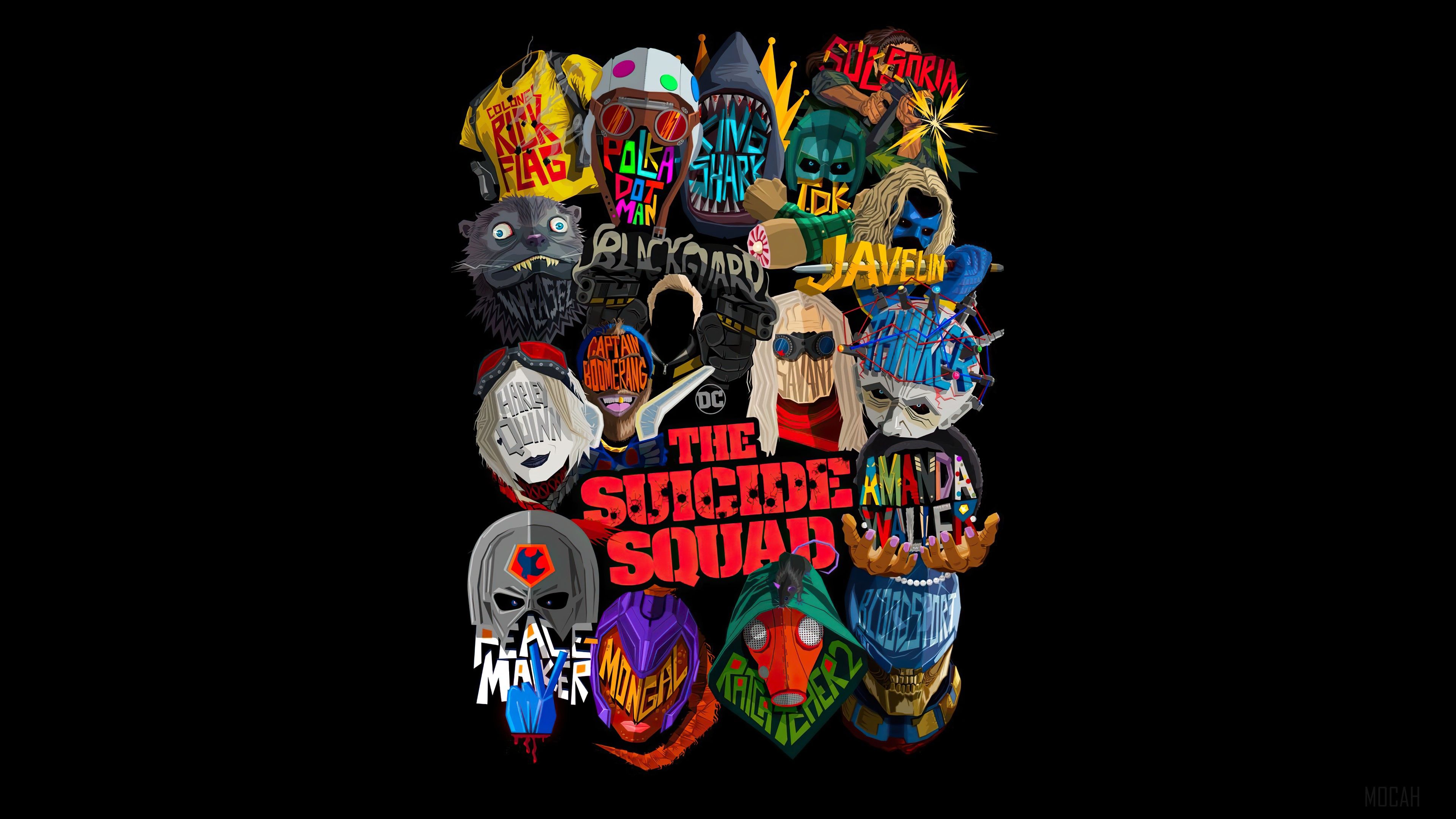 The Suicide Squad, 2021, Movie, Members, Logo 4k wallpaper. Mocah HD Wallpaper