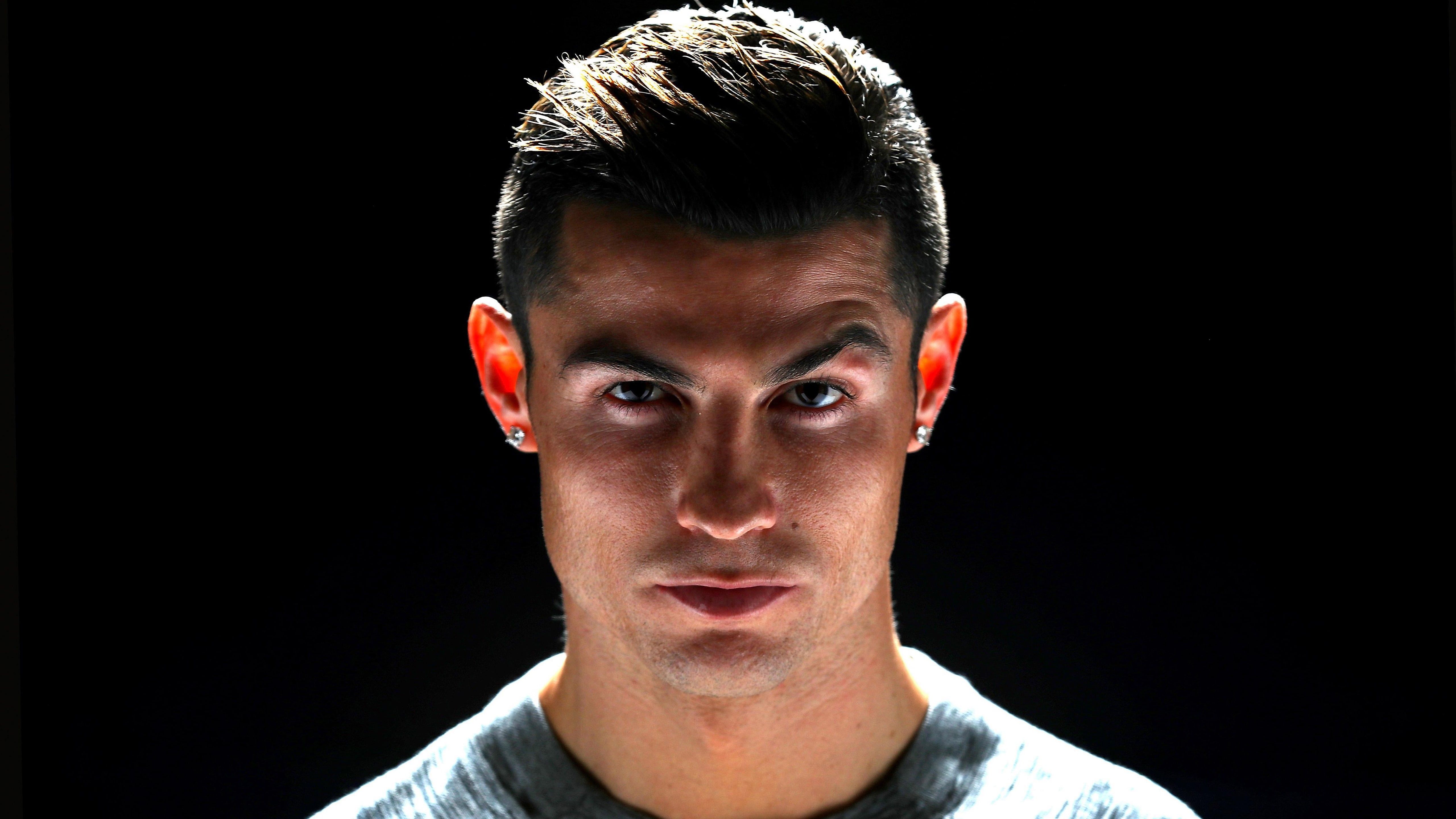 Cristiano Ronaldo CR7 In Black Background 4K 5K HD Cristiano Ronaldo Wallpaper