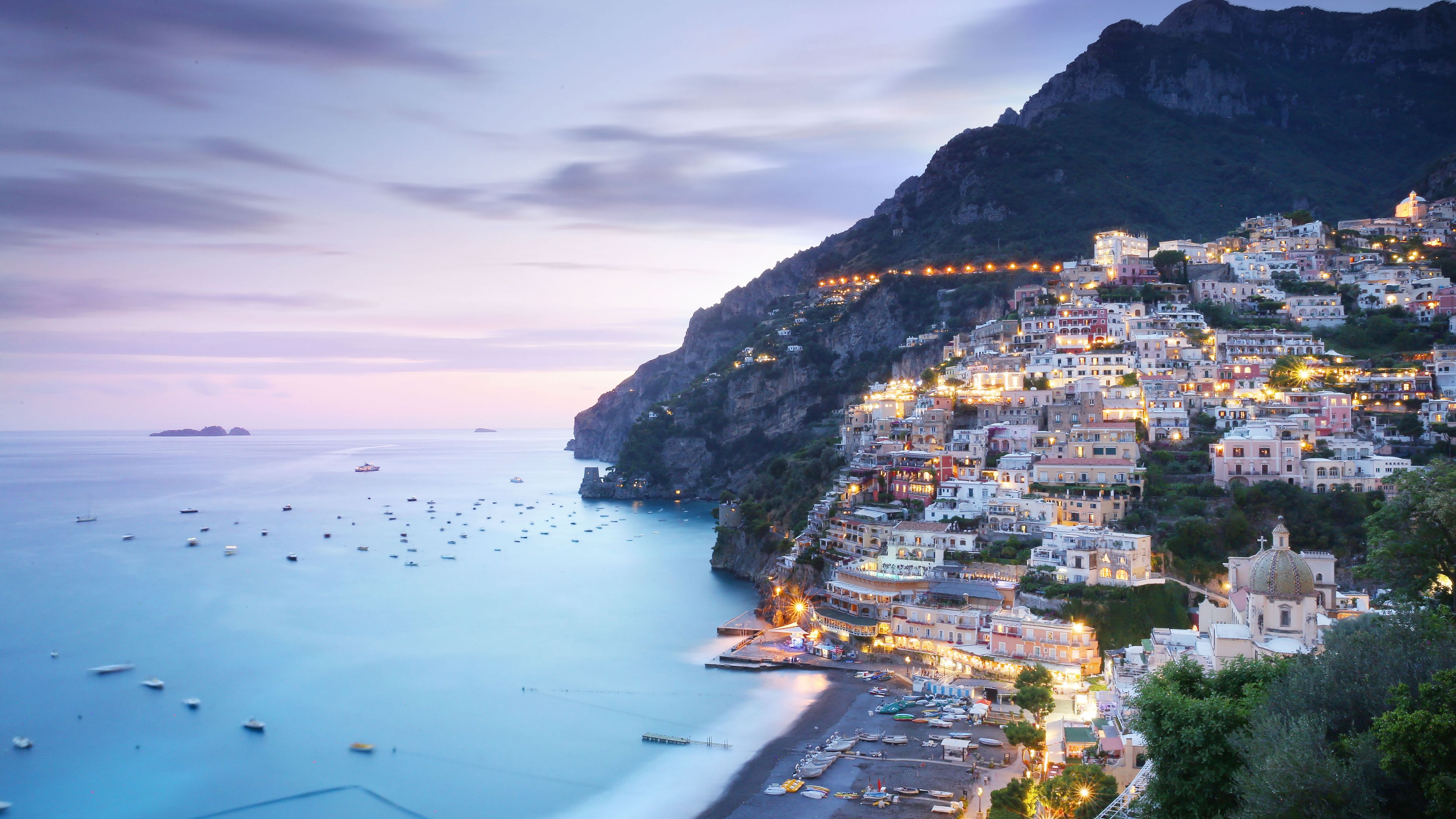 Download Coastal city, Positano, Italy wallpaper, 3840x 4K UHD 16: Widescreen