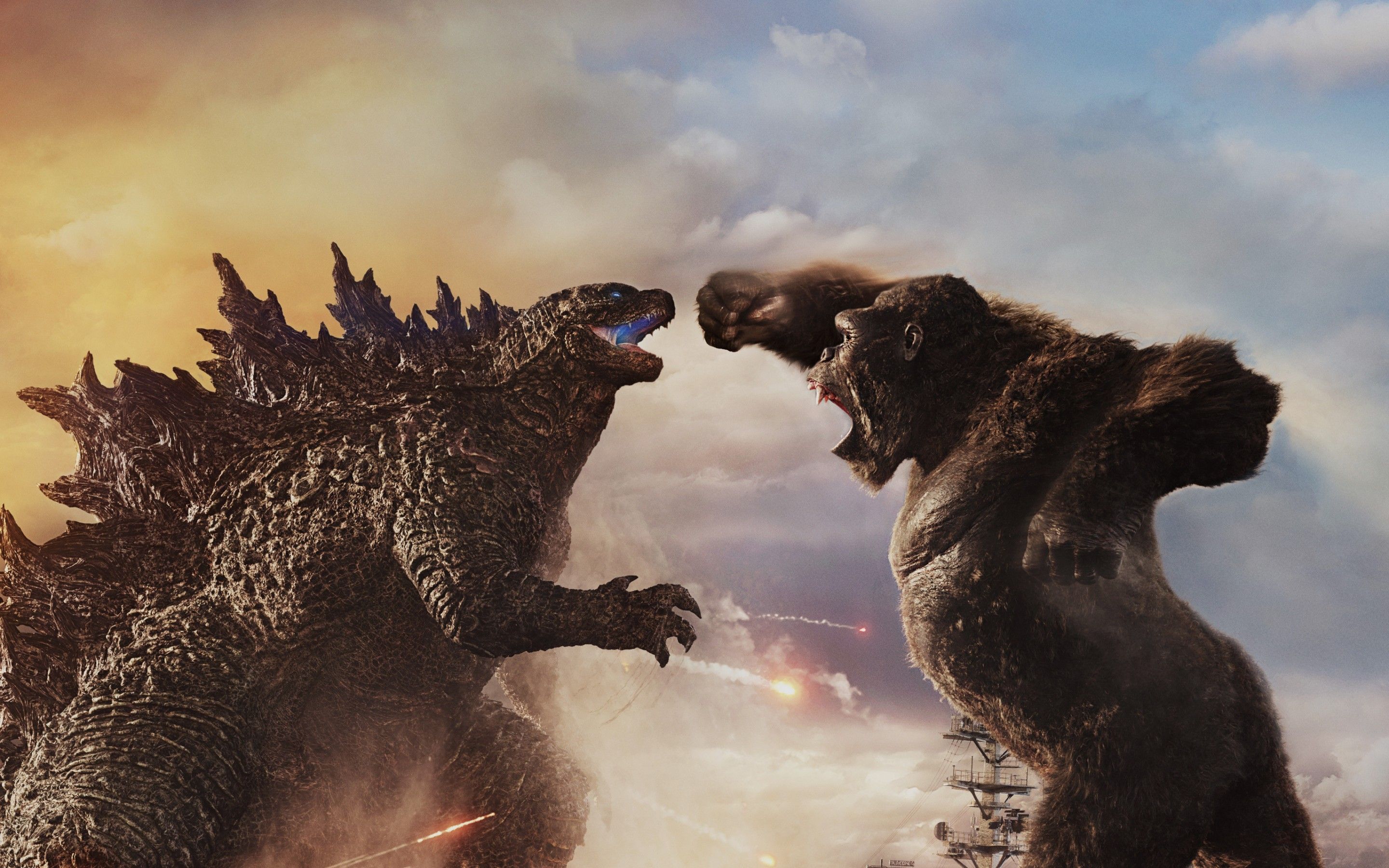 Godzilla vs Kong 4K Wallpaper, 2021 Movies, Movies