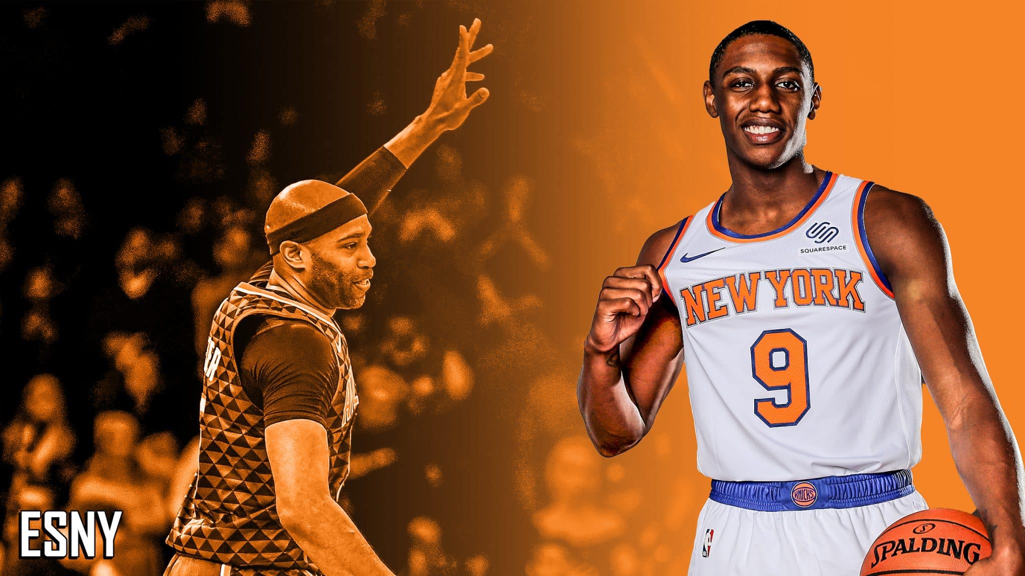 Vince Carter passes the torch to Knicks' RJ Barrett during MSG farewell
