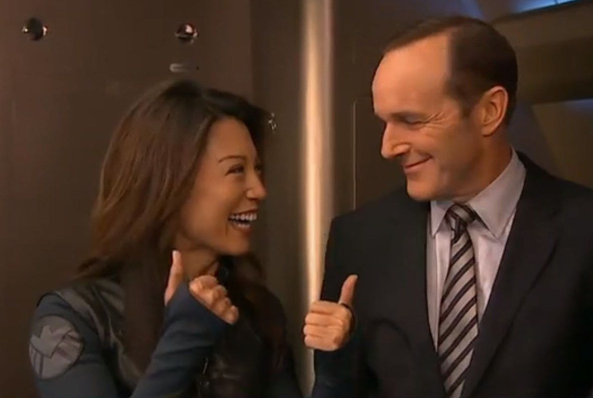 Clark Gregg & Ming Na Wen (Phil Coulson & Melinda May) Of S.H.I.E.L.D. Coulson & Melinda May Photo