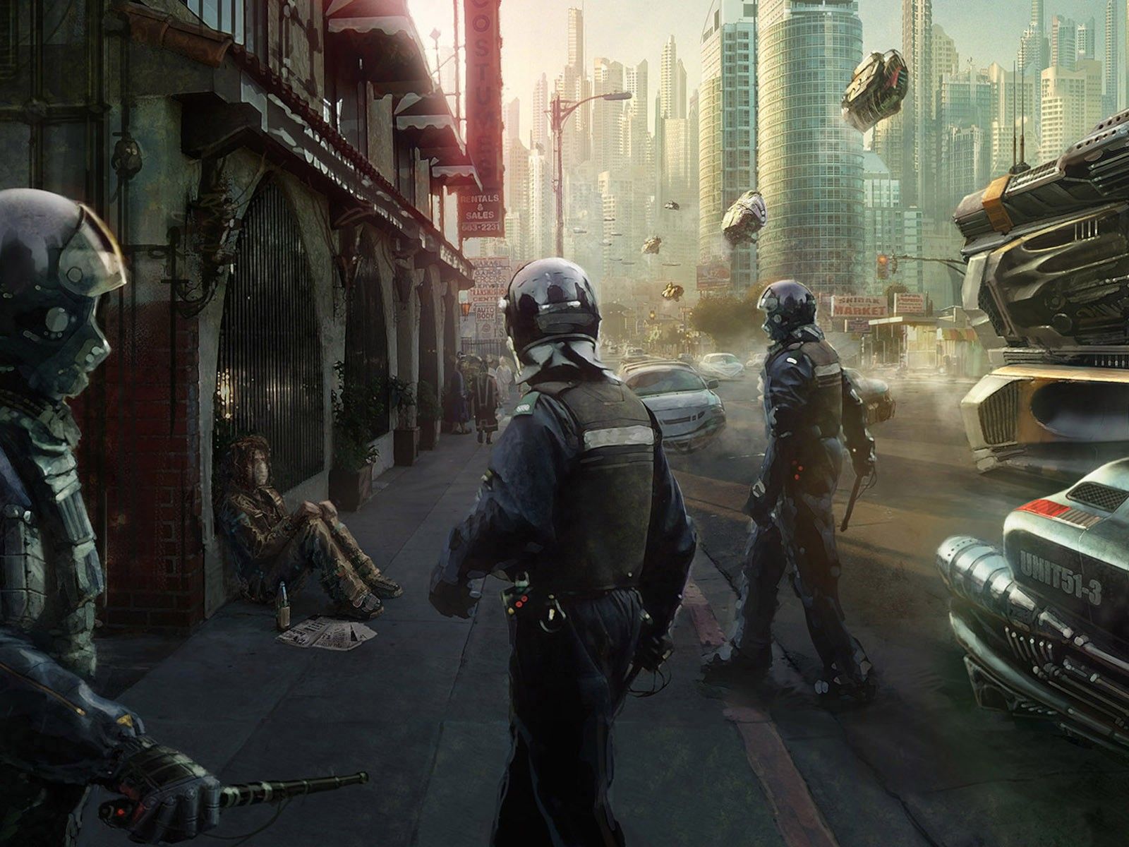 Dystopian Artwork Futuristic Futuristic City Wallpaper:1600x1200