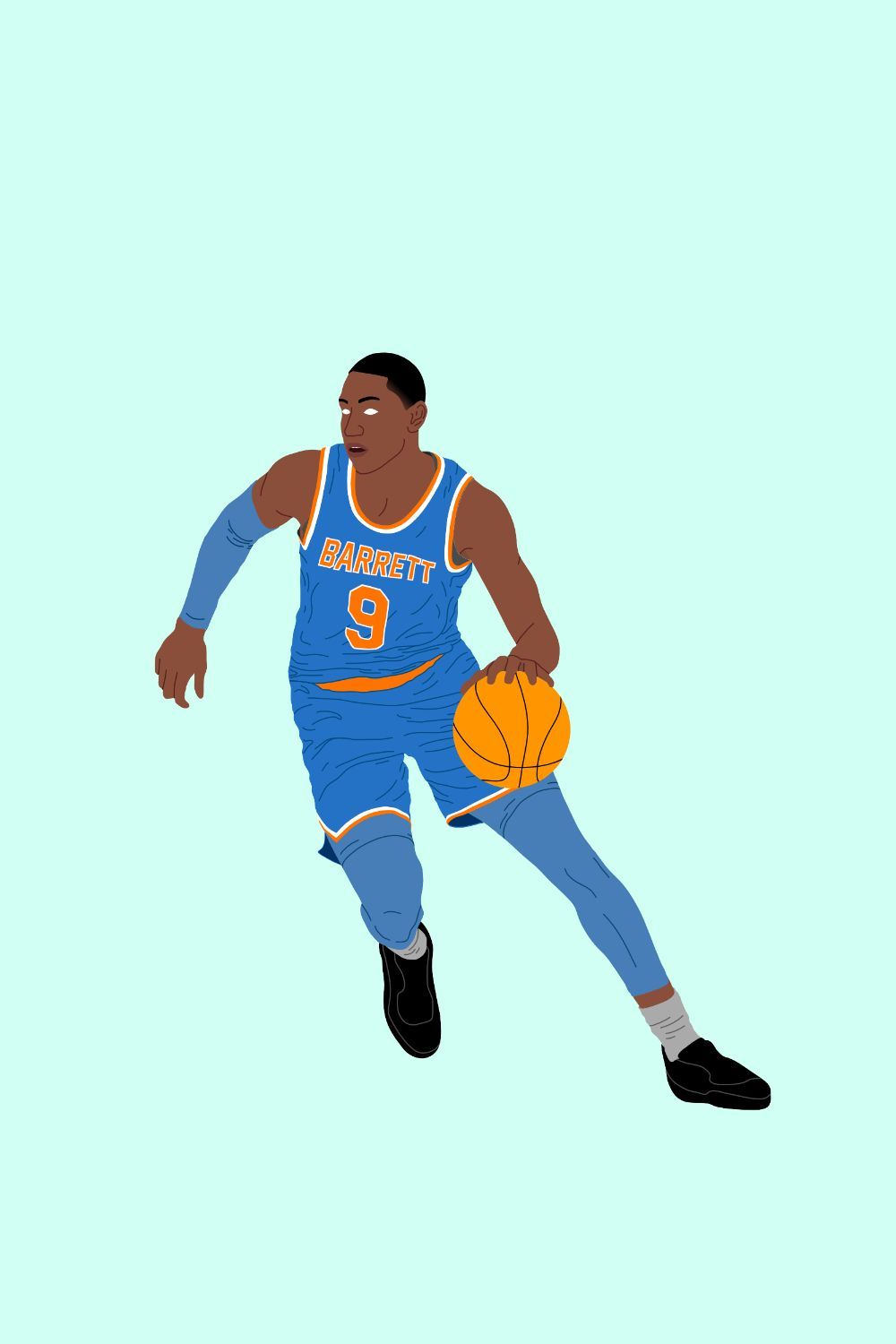 RJ Barrett New York Basketball' Sticker by sportsign. New york basketball, Knicks basketball, New york knicks