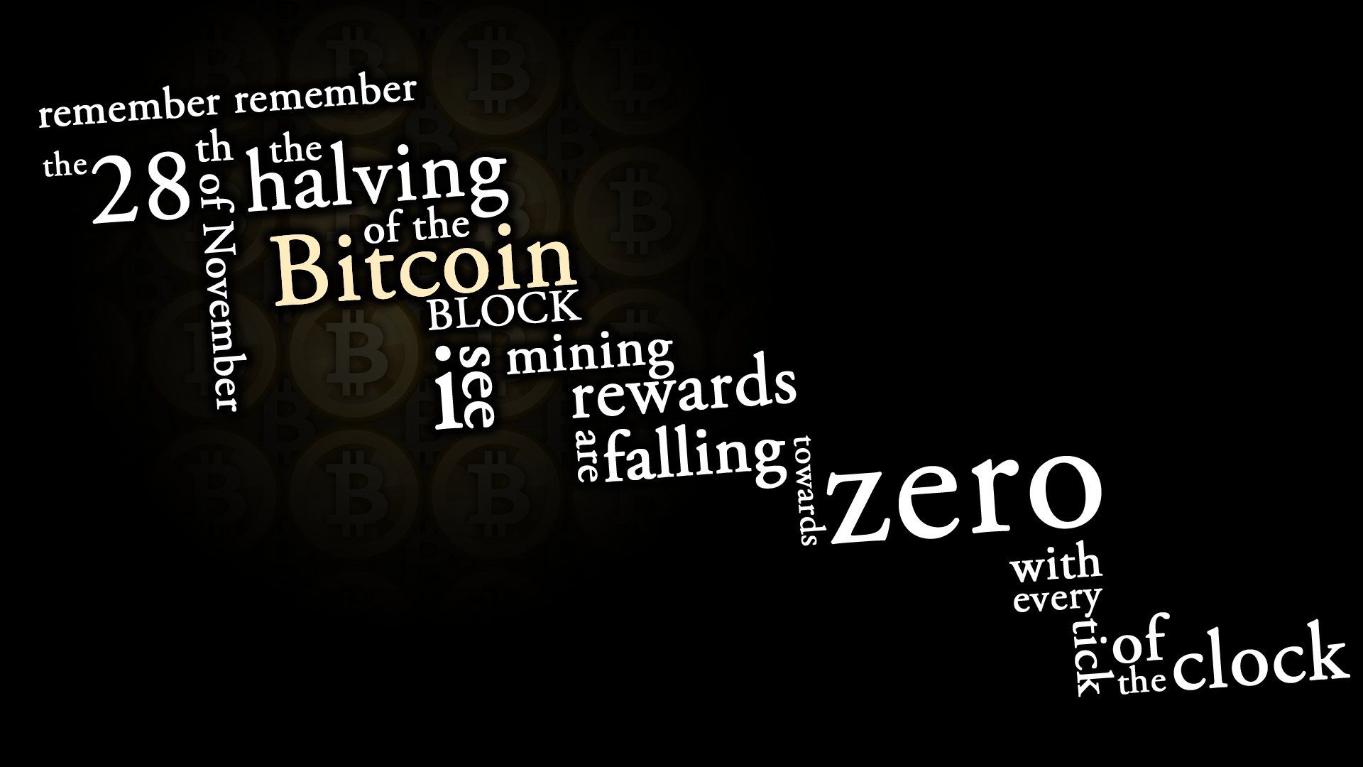 Wallpaper, 1920x1080 px, Bitcoin, coins, computer, internet, money, poster, test, typography 1920x1080