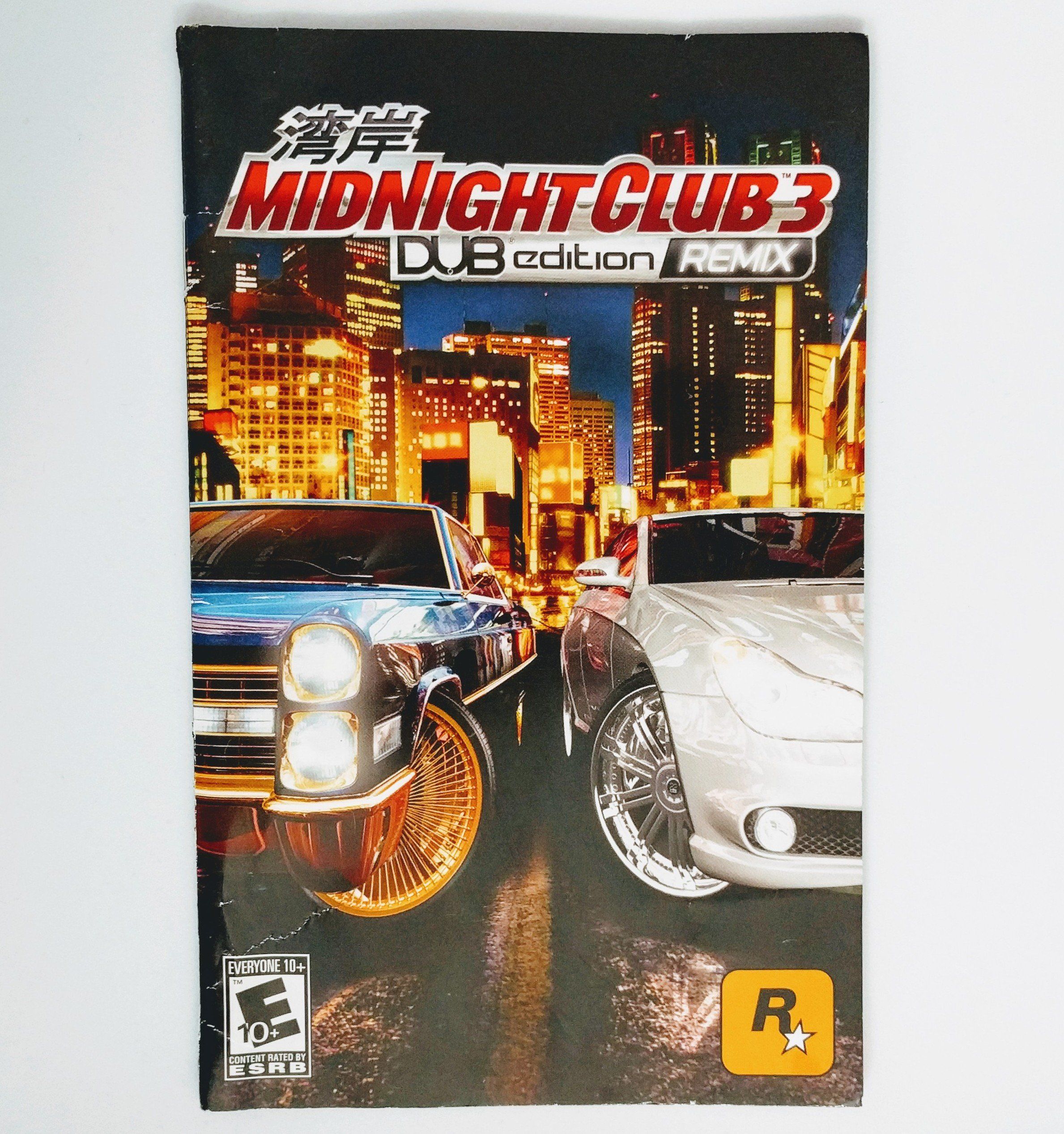 Midnight Club 3 DUB Edition REMIX PS2 Instruction Booklet (Sony PlayStation 2 Manual Only GAME) [Pamphlet only GAME INCLUDED]: Rockstar Games: Books