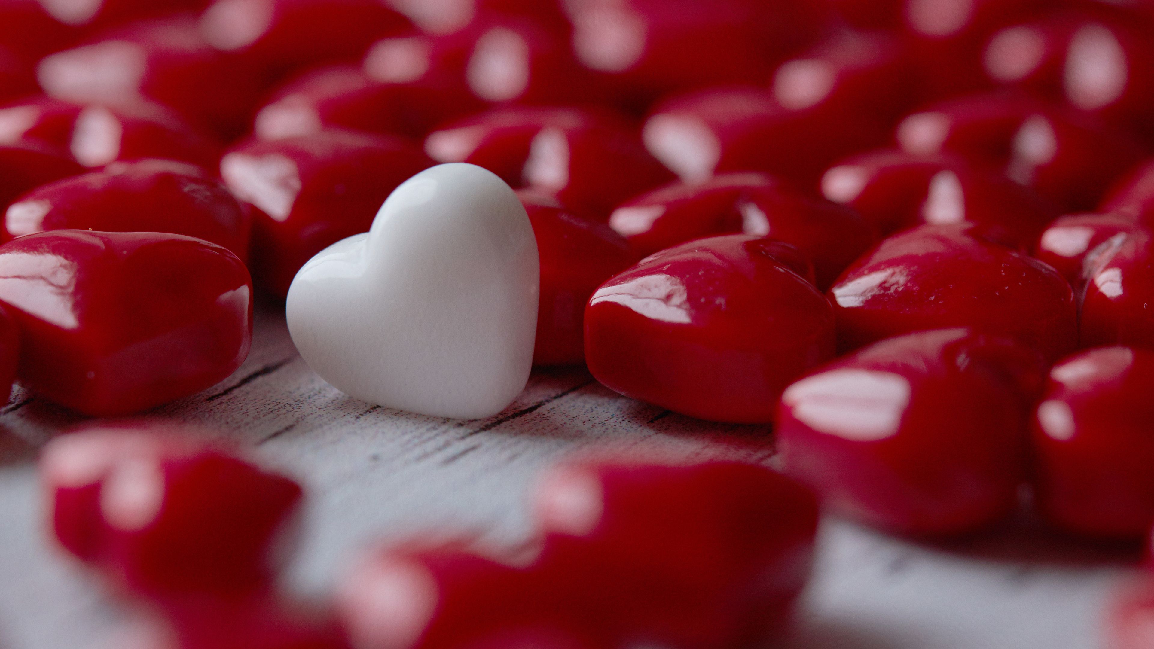 Heart, candy, love, romantic, valentine, sweet, 4k Free deskk wallpaper, Ultra HD