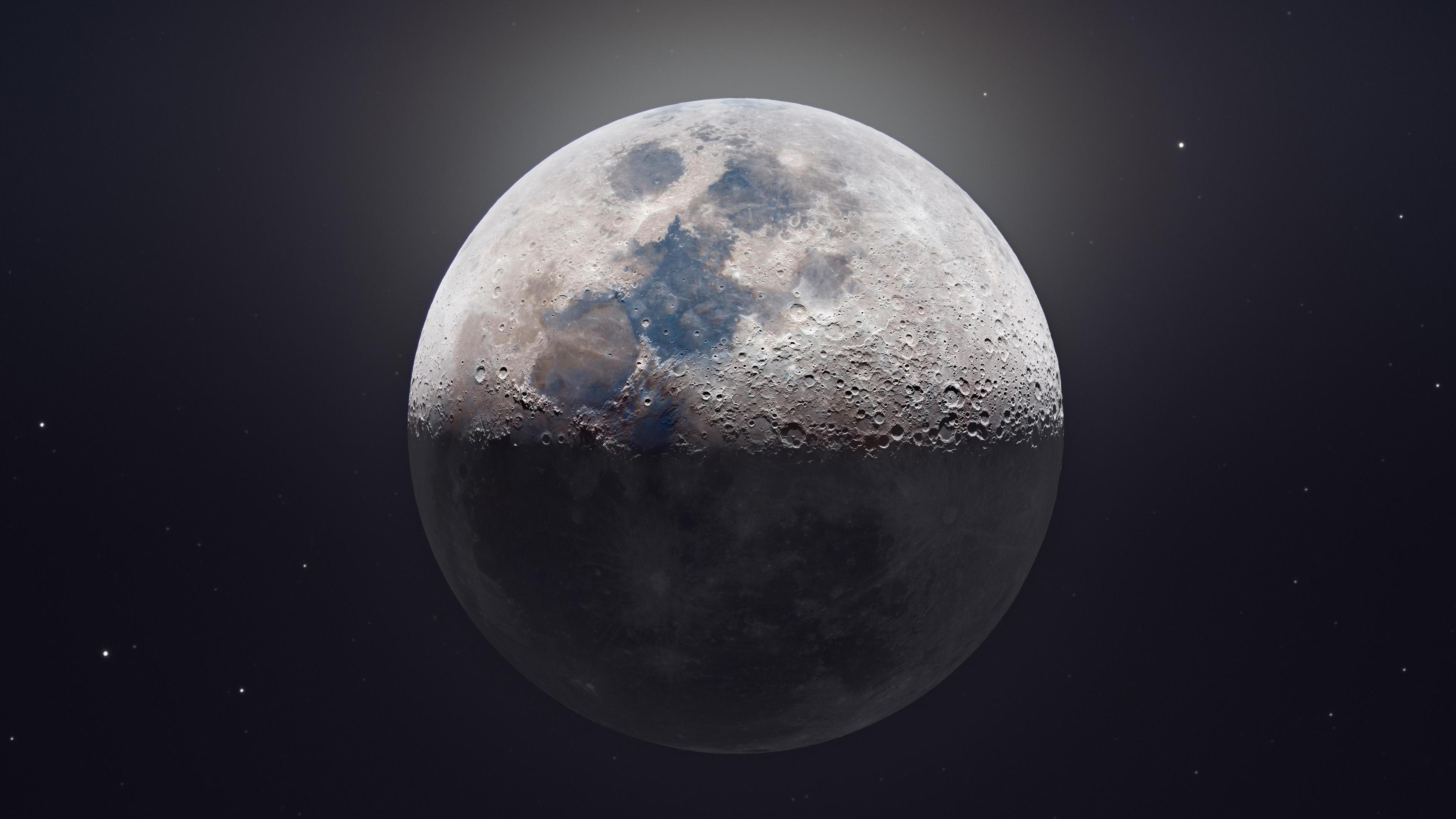 Moon 4K wallpaper for your desktop or mobile screen free and easy to download