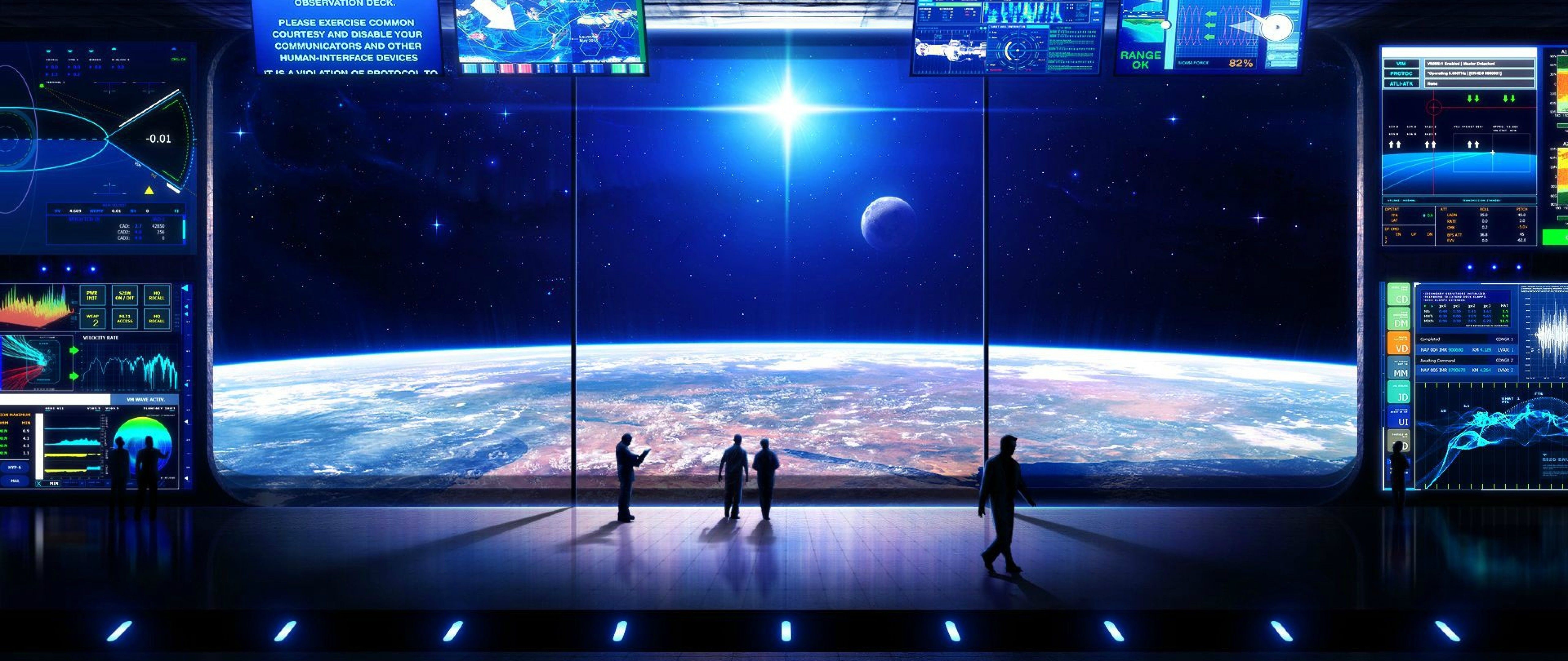 Space Station Sci Fi HD Wallpaper