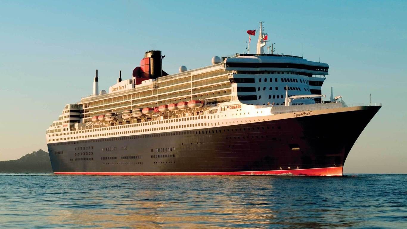 Desktop Wallpaper: Queen Mary 2 Transatlantic Ocean Liner Desktop Wallpaper