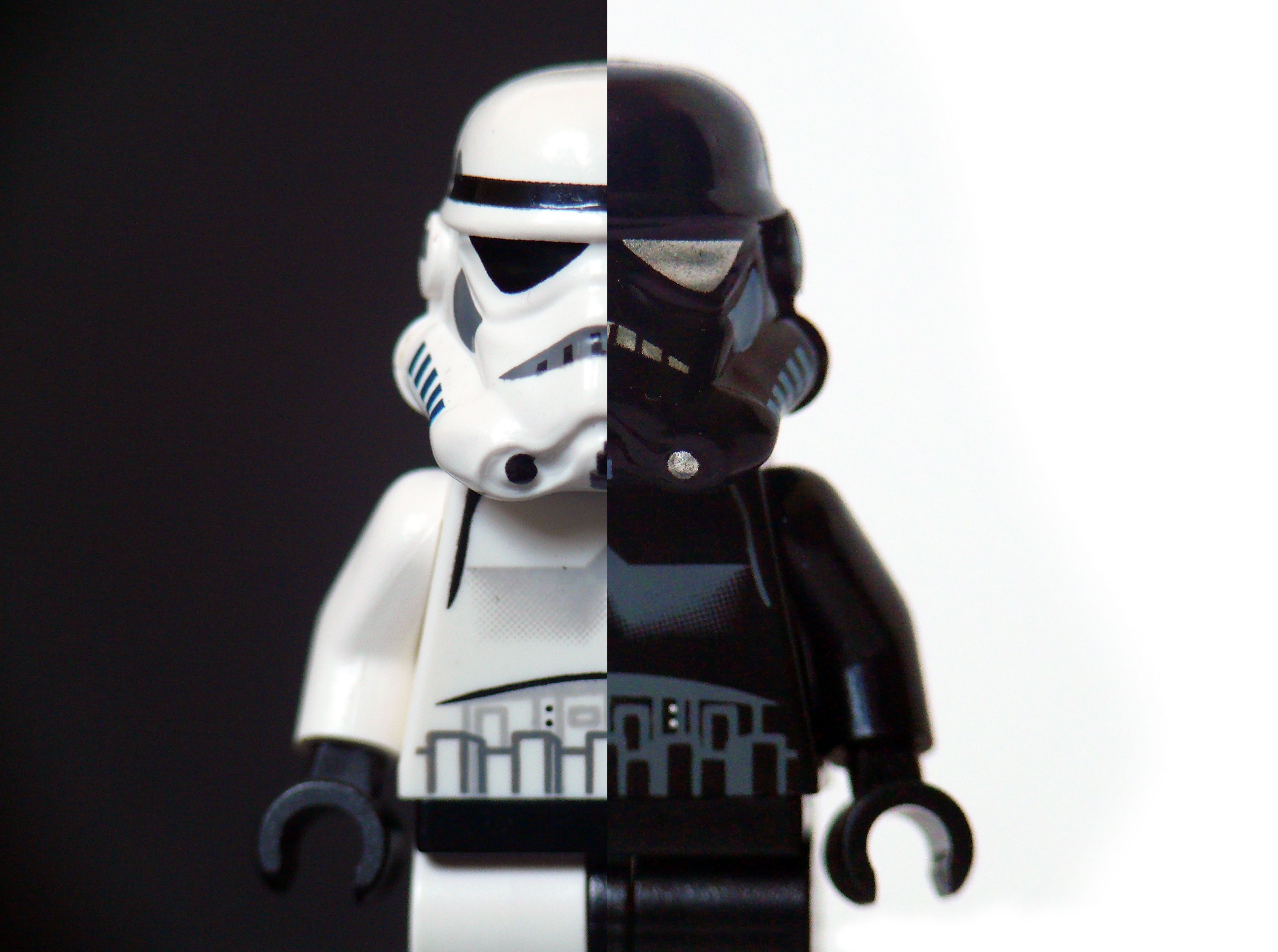 Wallpaper, shadow, white, Trooper, black, dark, star, LEGO, side, stormtrooper, wars, clone, minifigure 3615x2692