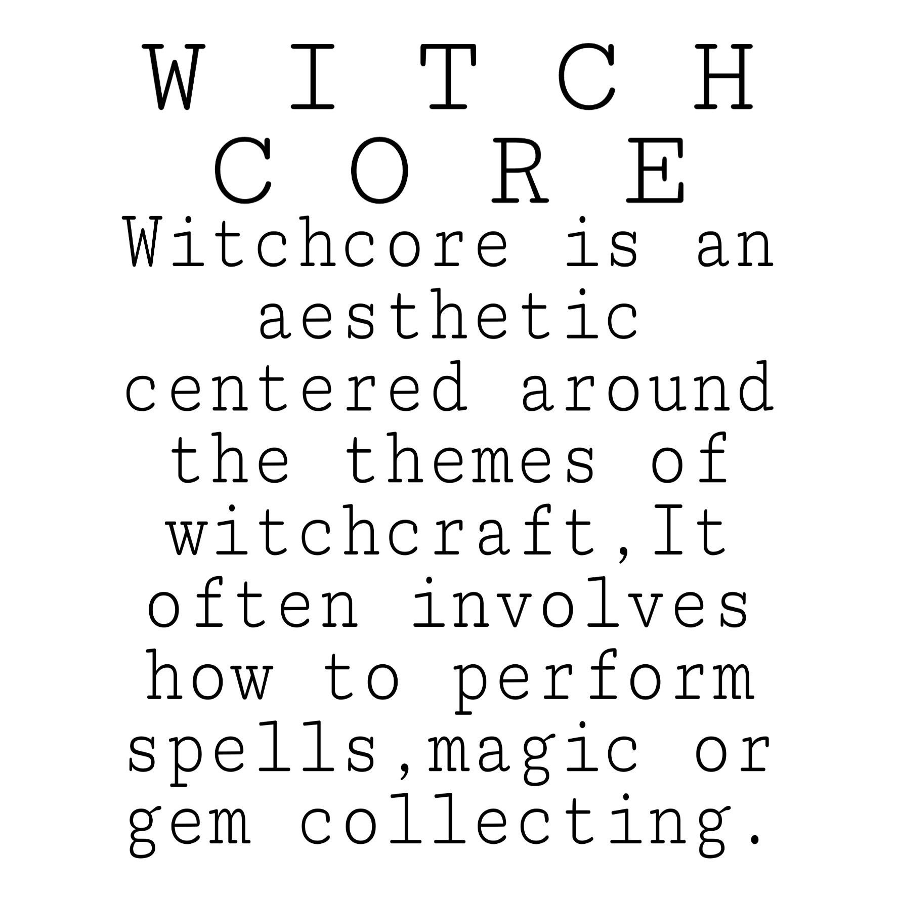 witchcore & similar hashtags