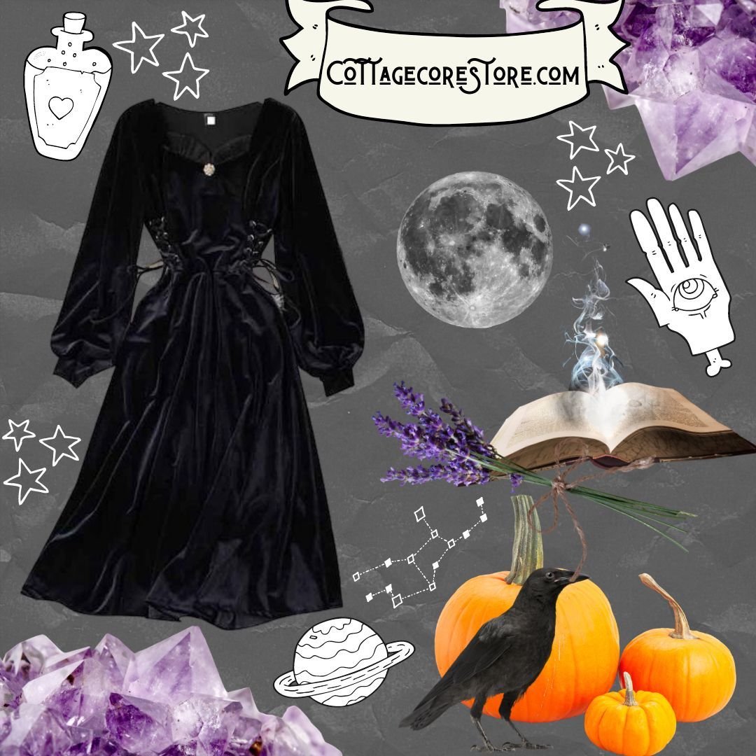 Witchcore Mood Board. Tea dress, Dresses, Girl outfits