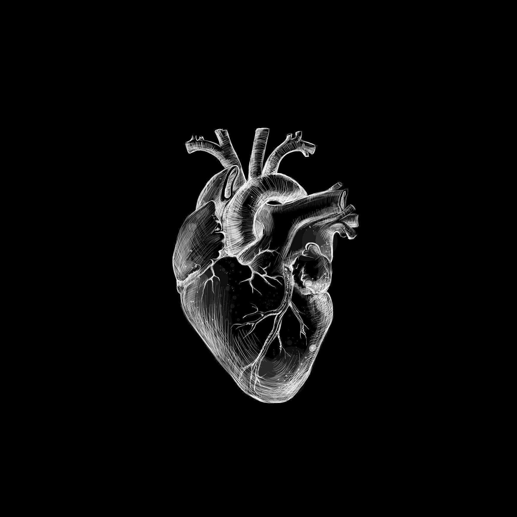 Black Heart. Black aesthetic wallpaper, Dark wallpaper iphone, Black heart