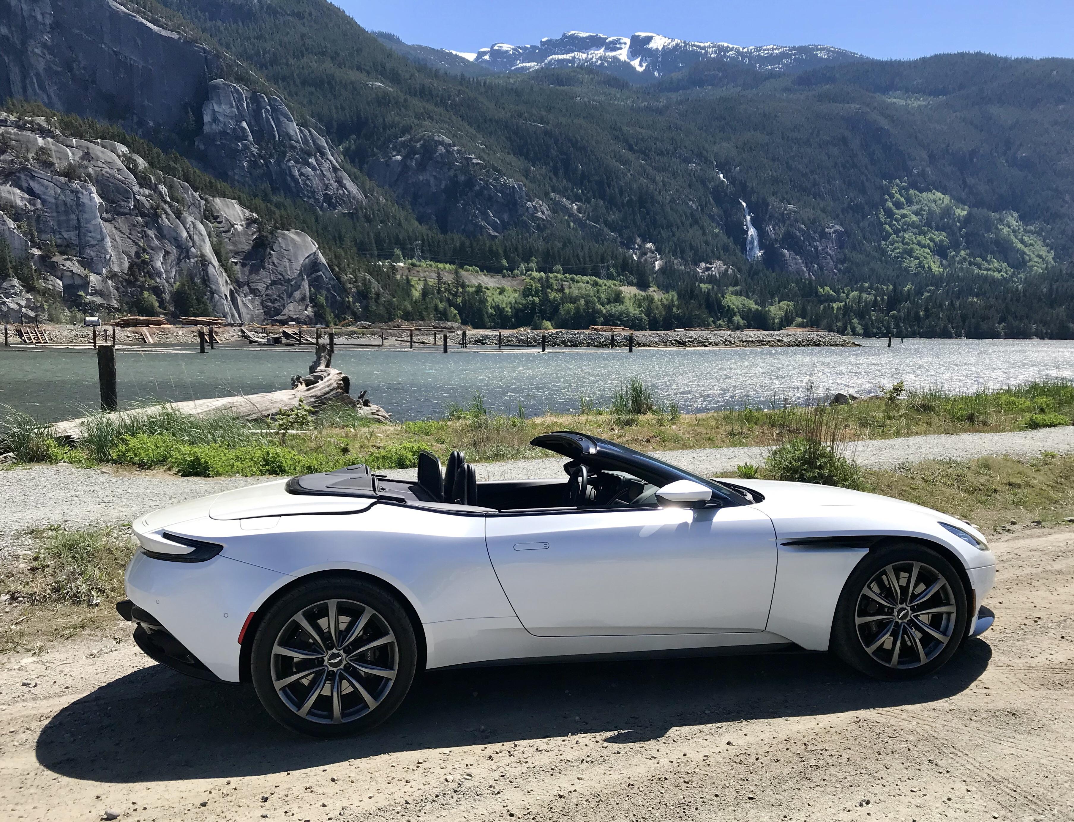 Latest test drive in an Aston Martin DB11 Volante. Stopped off in Squamish to take some scenic image