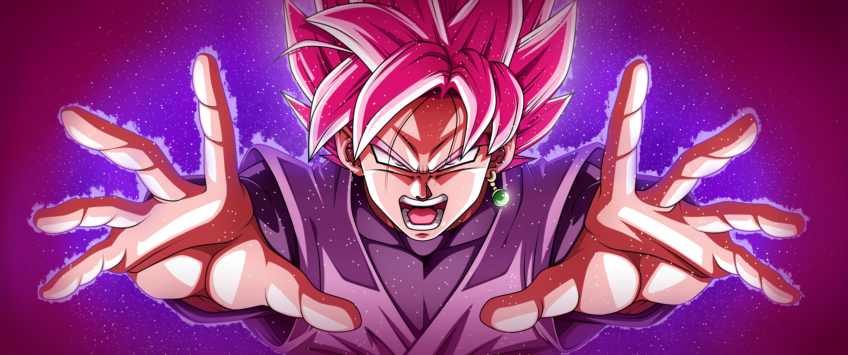 4K Purple Goku Wallpaper