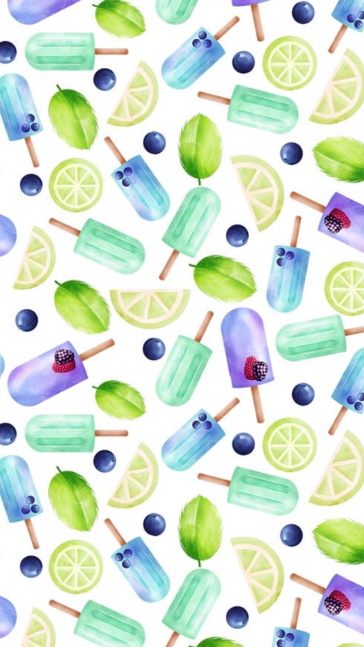 Cute Summer Pattern iPhone Wallpaper