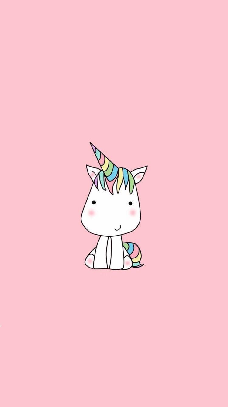 Kawaii Cute Unicorn Cartoon Wallpaper