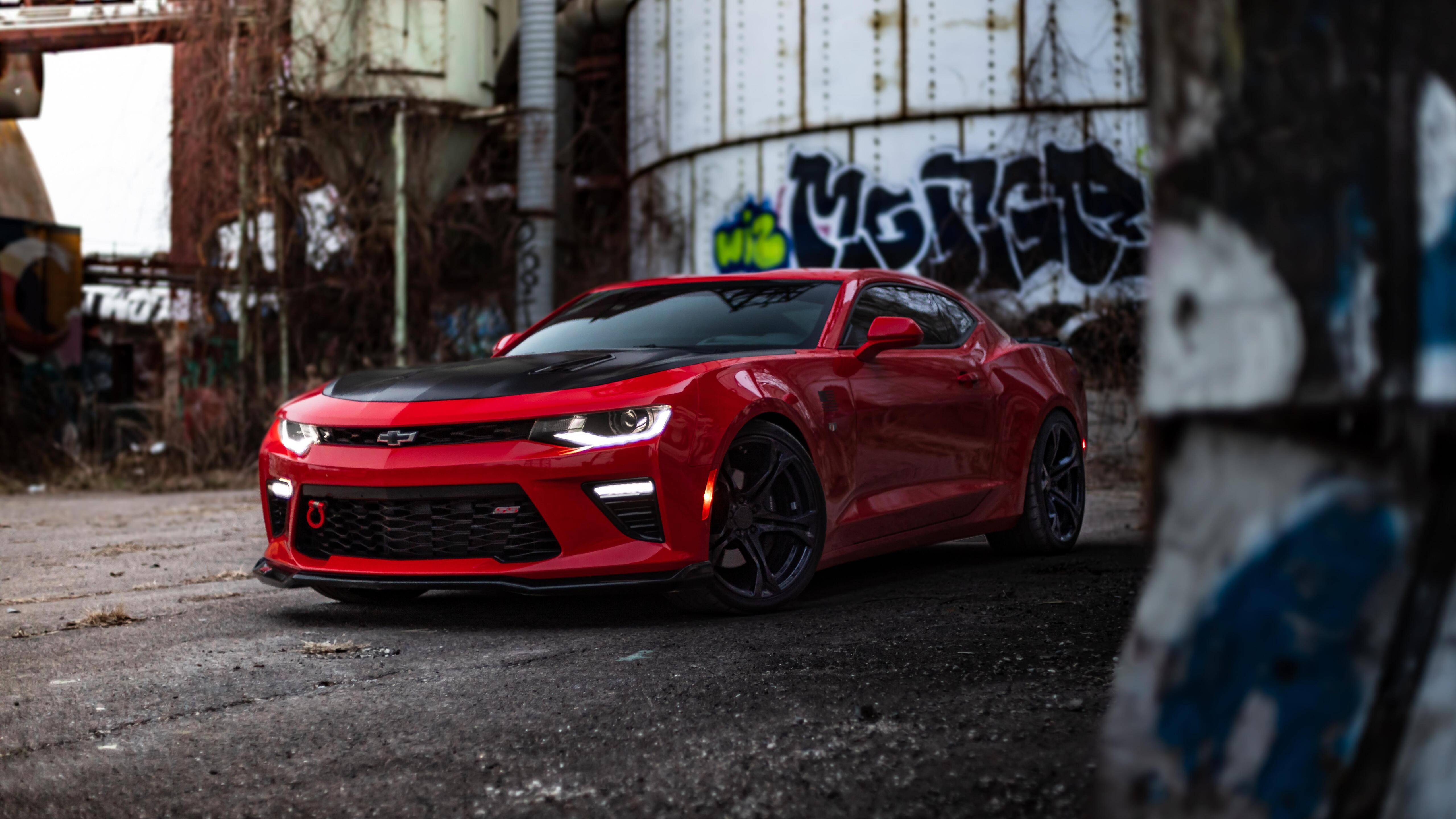 Red Chevrolet Camaro 8k 5k HD 4k Wallpaper, Image, Background, Photo and Picture