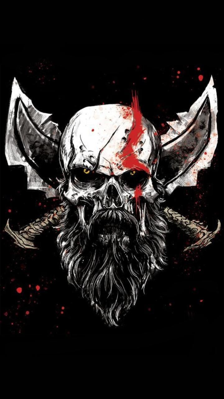 Download God of War Skull Wallpaper by LeMacSP now. Browse millions of popular games Wallpaper. Kratos god of war, God of war, Iron man art