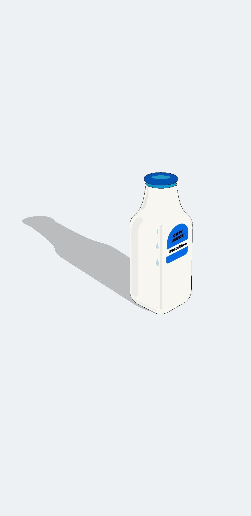 Cow Juice #milk #wallpaper #glassbottle #simple #minimalist #vintage #illustration. Minimalist wallpaper phone, Minimalist wallpaper, Cute pokemon wallpaper