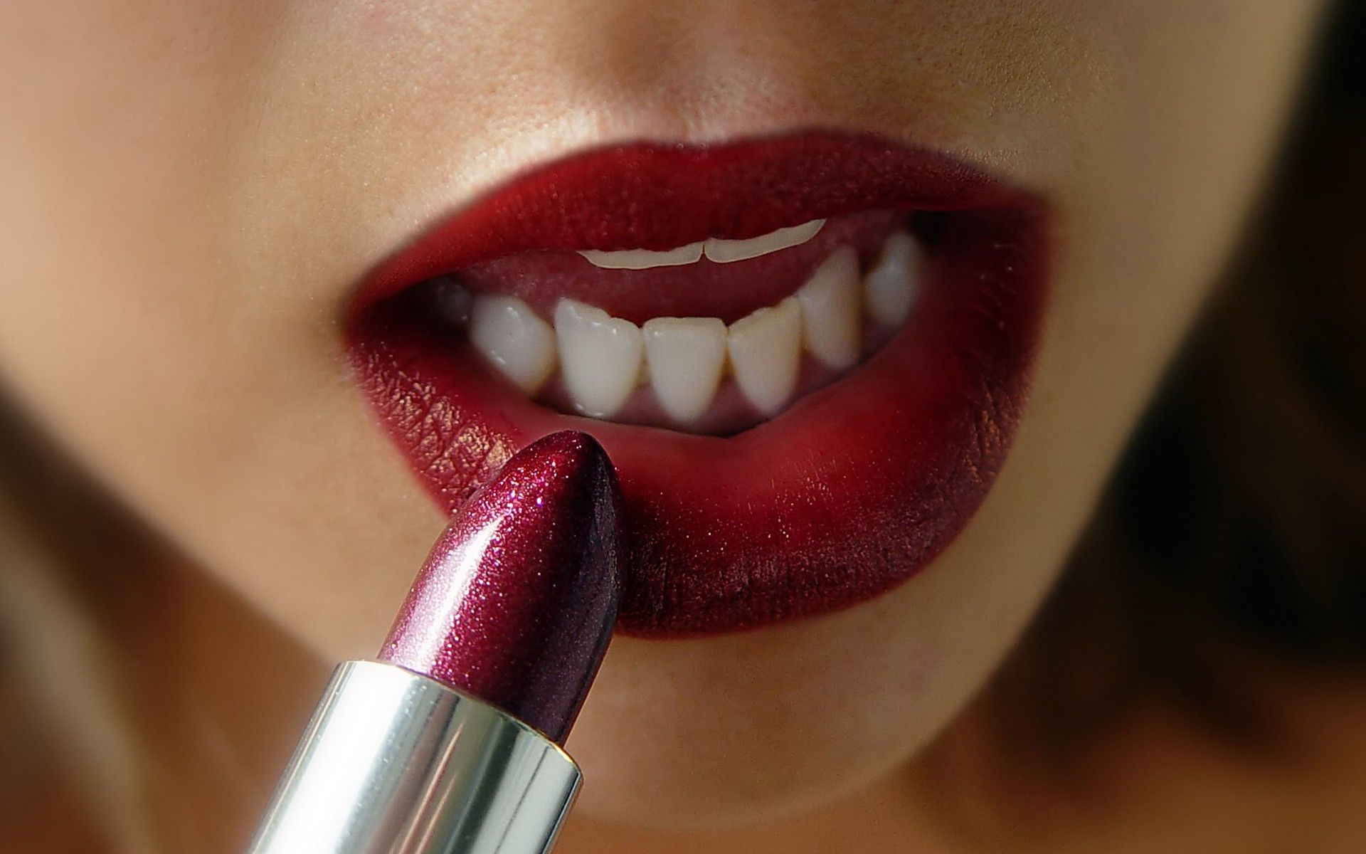Wallpaper, 1920x1200 px, closeup, lips, red lipstick, women 1920x1200
