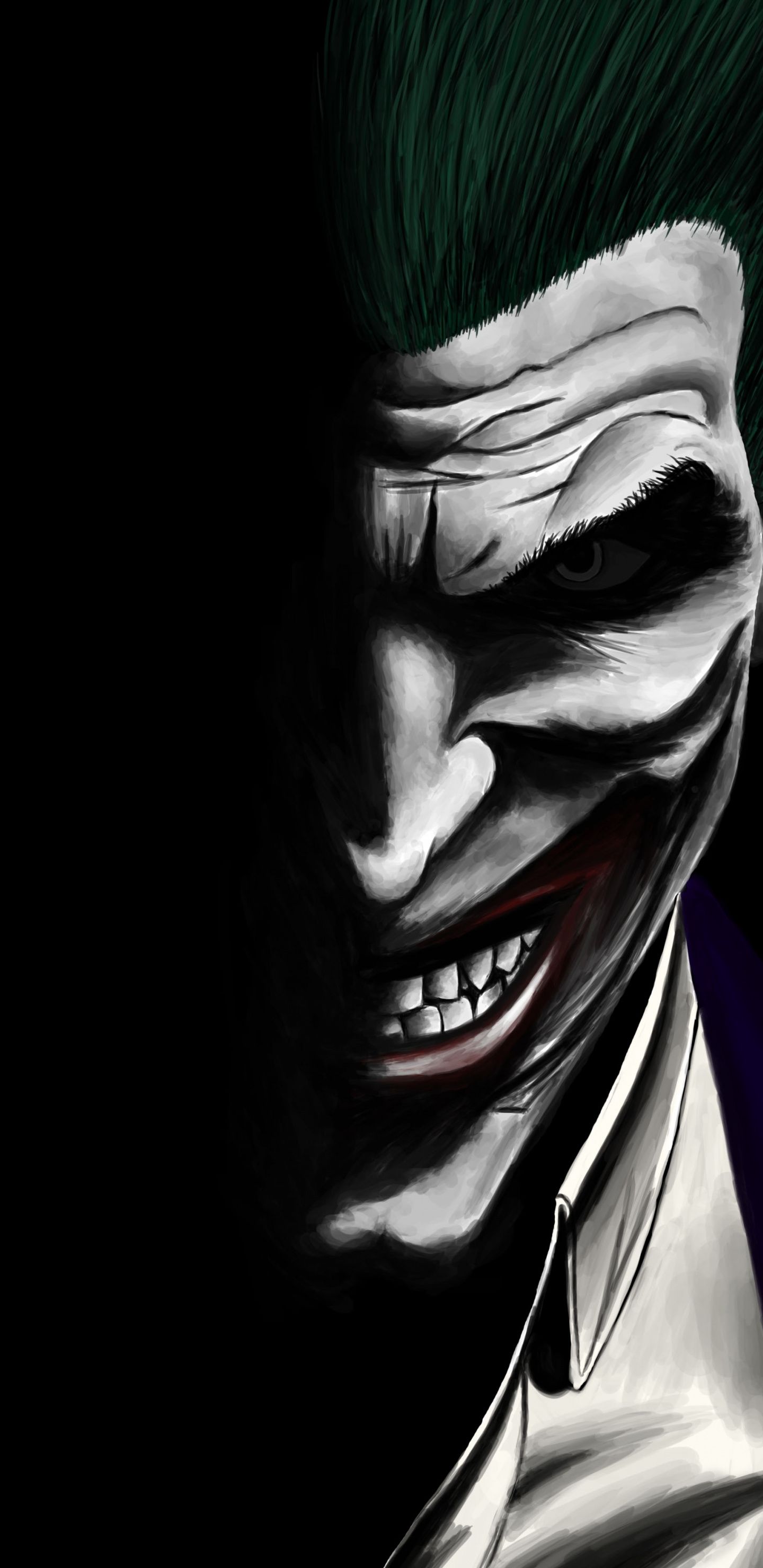 Joker, Dark, Dc Comics, Villain, Artwork, Wallpaper Wallpaper For iPhone X
