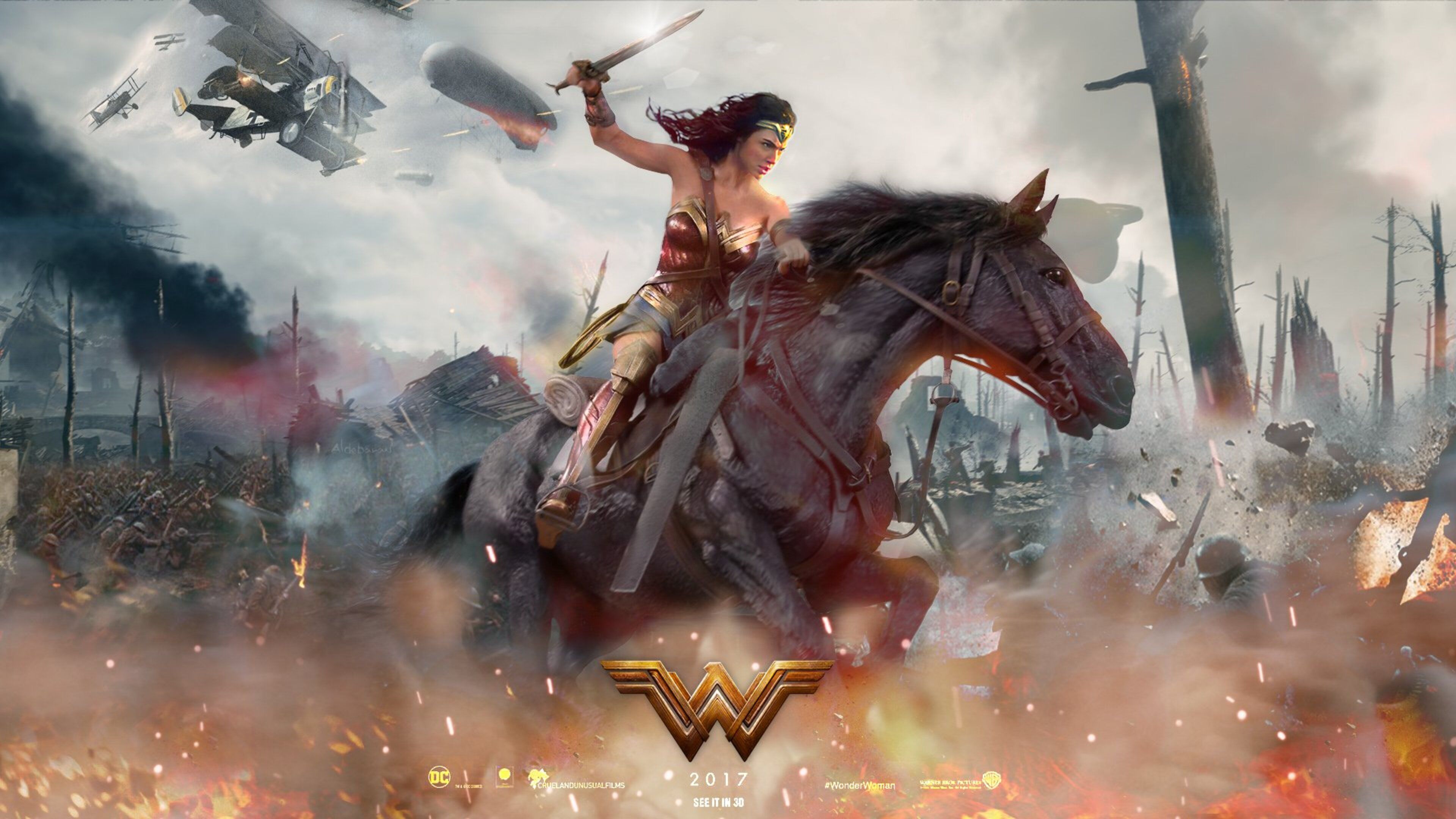 Wonder Woman Movie Fan Art 4k HD 4k Wallpaper, Image, Background, Photo and Picture