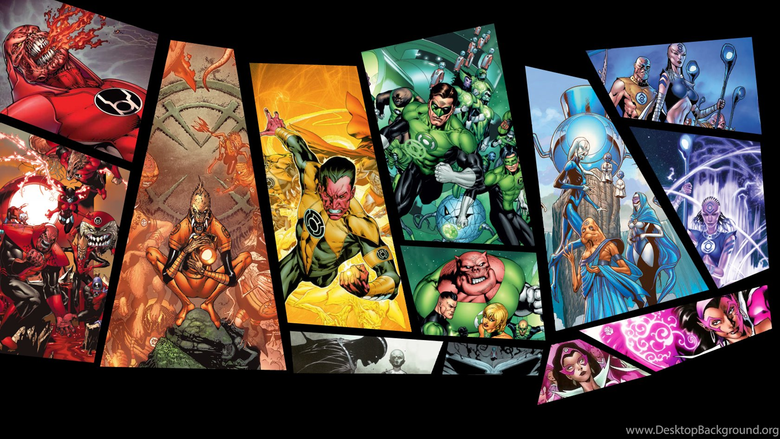 Green Lantern Sinestro Corps Star Sapphire Agent Orange Atrocitus. Desktop Background