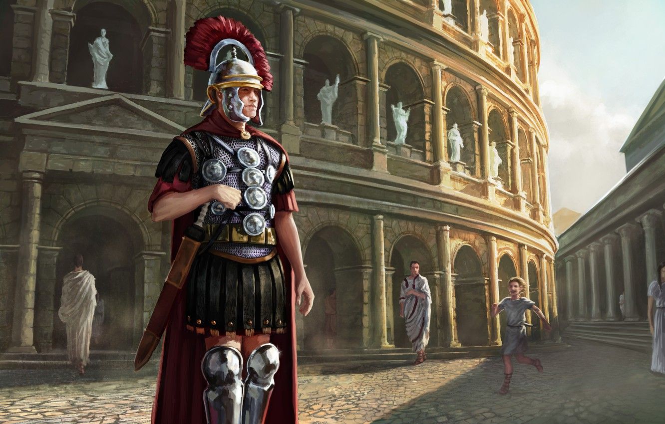 Wallpaper Figure, Colosseum, Centurion, Ancient Rome, The Roman army image for desktop, section живопись