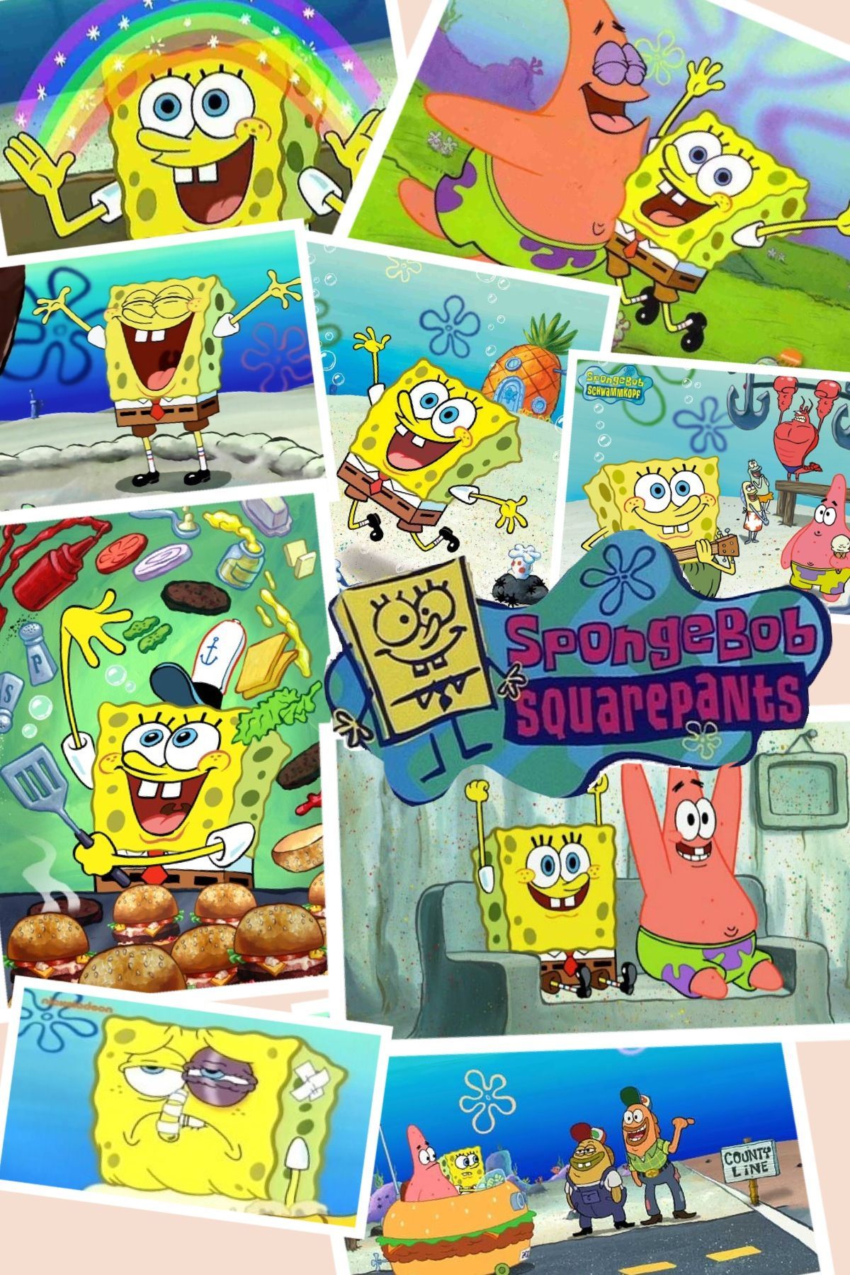 My spongebob collage ;). Spongebob wallpaper, Spongebob, Cartoon collage