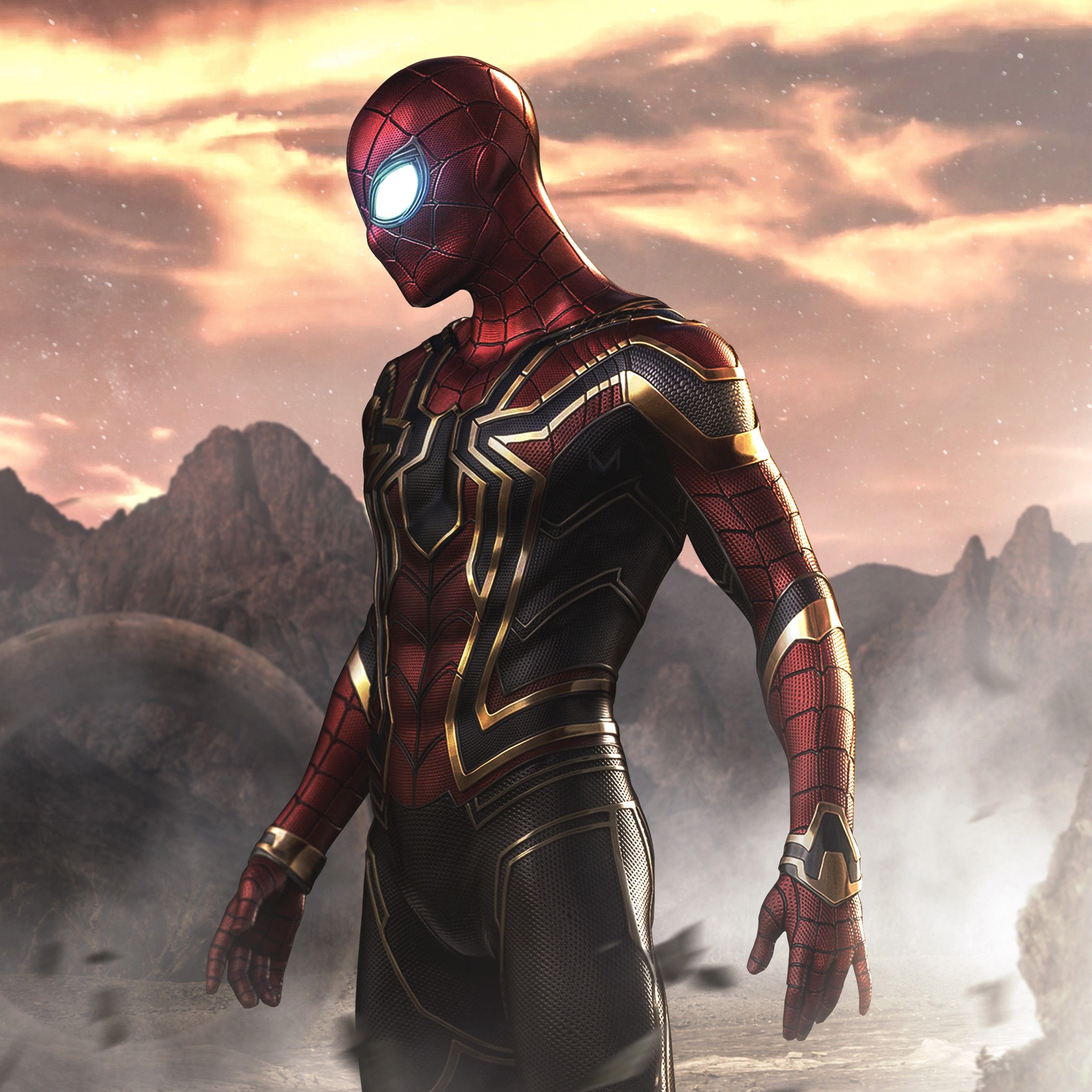 Spider Man As Iron Spider 4K Wallpaper