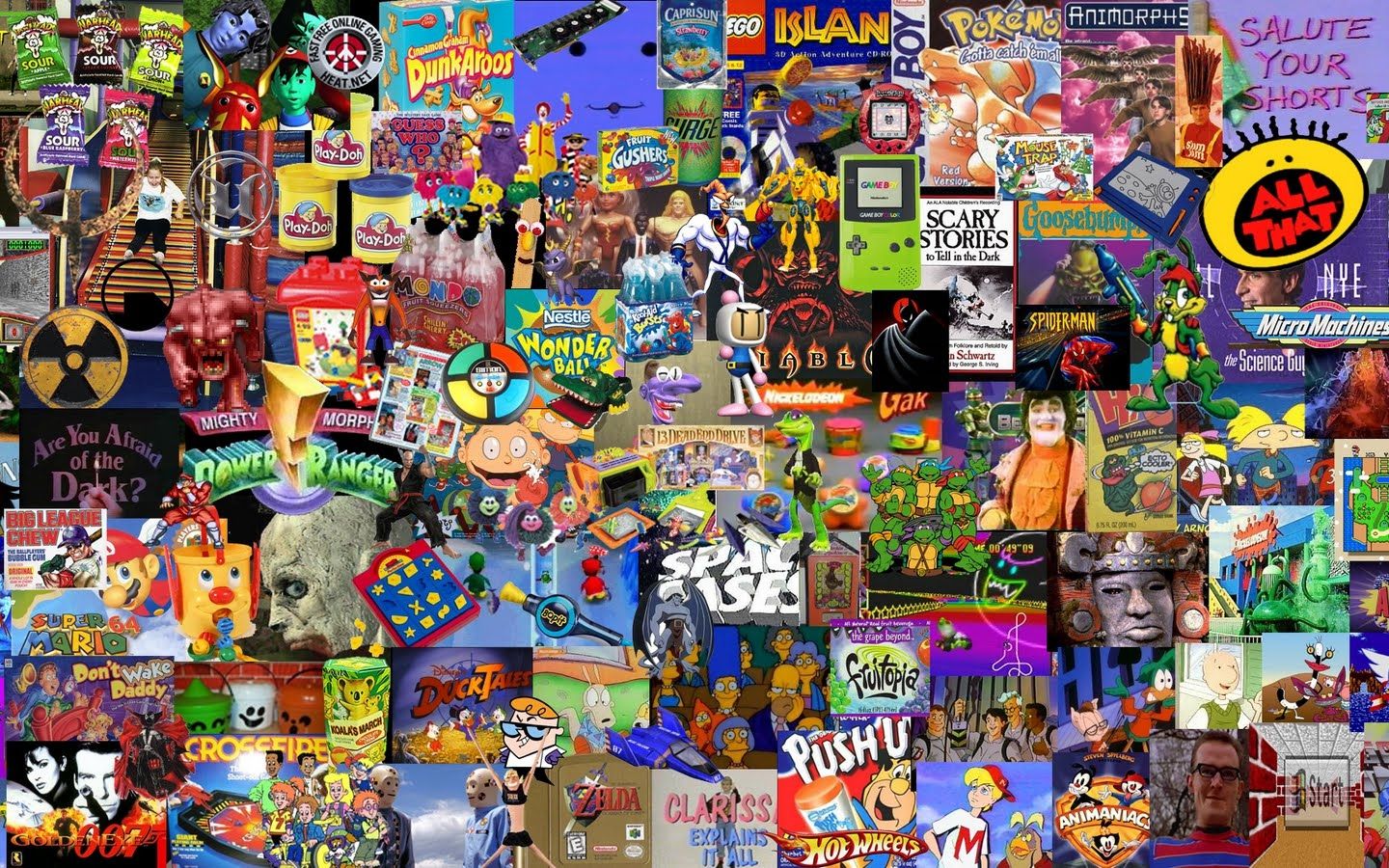 80s Cartoon Logo Collage