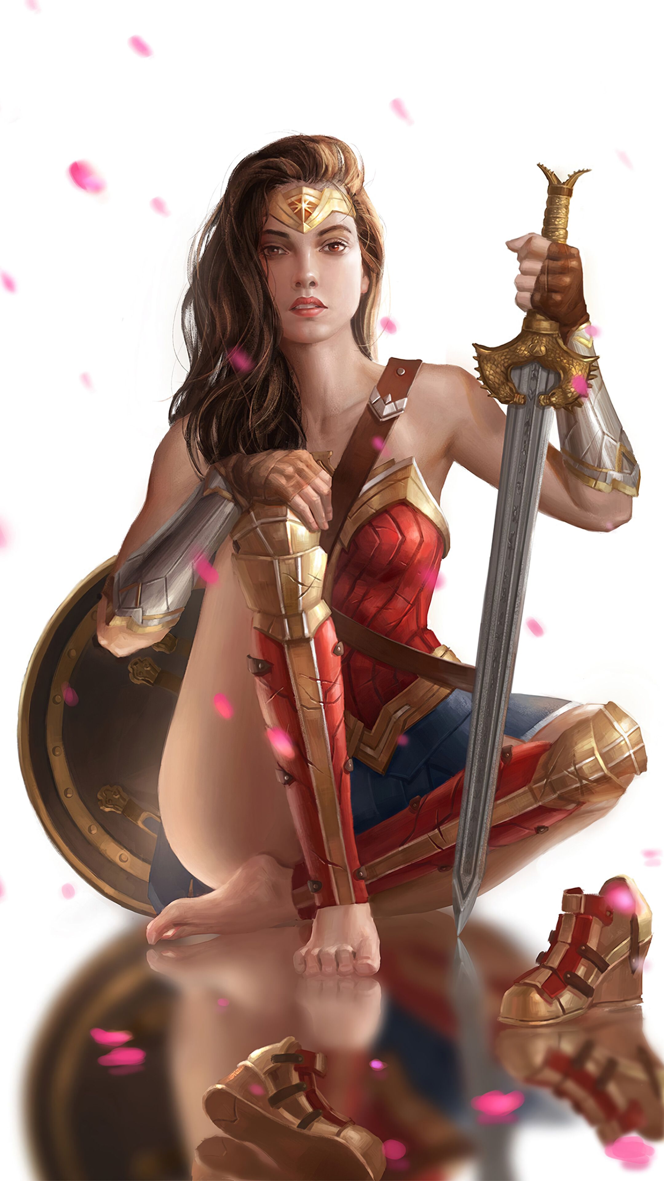 Wonder Woman, Sword, 4K phone HD Wallpaper, Image, Background, Photo and Picture. Mocah HD Wallpaper