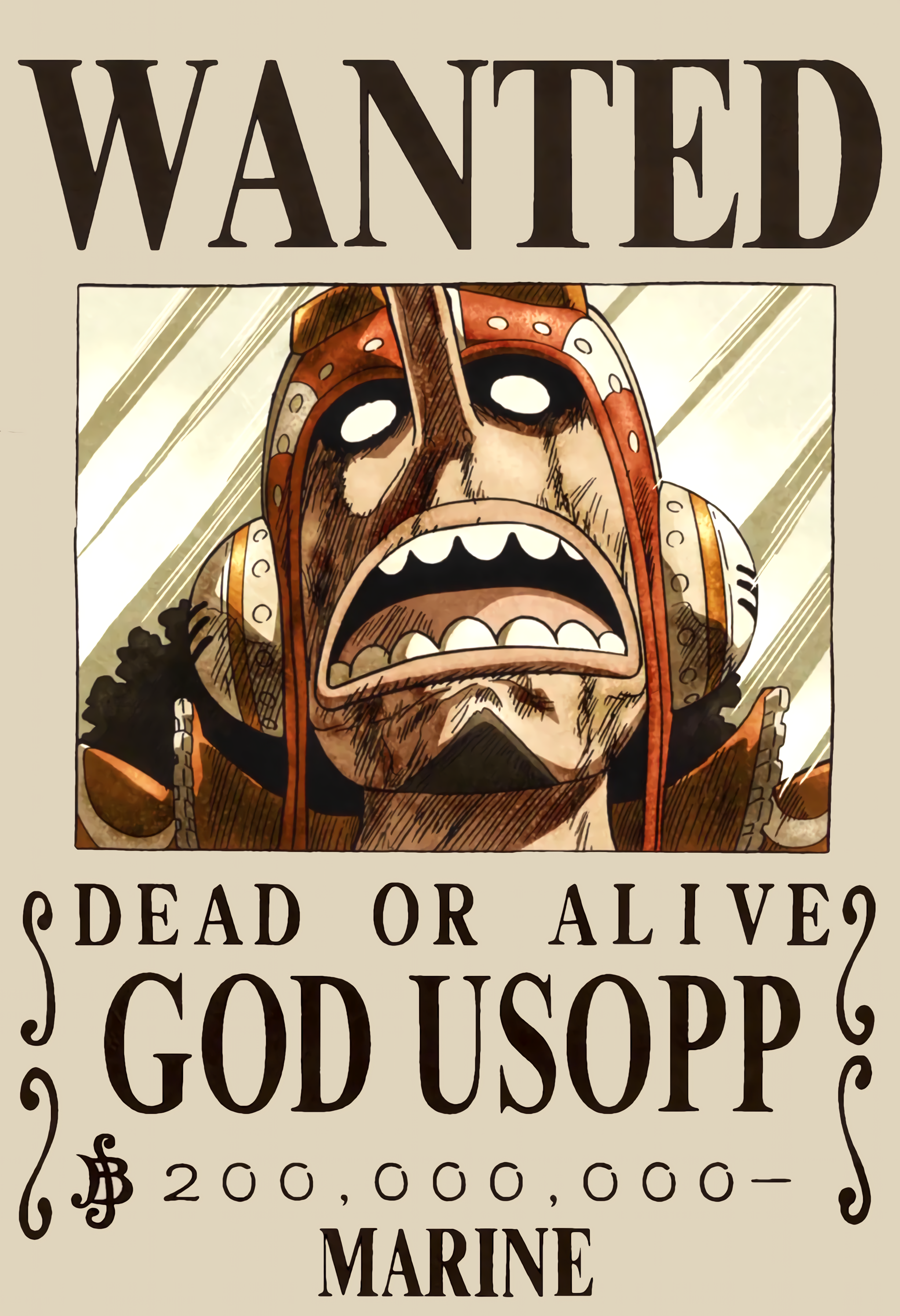 God Usopp Wanted Poster