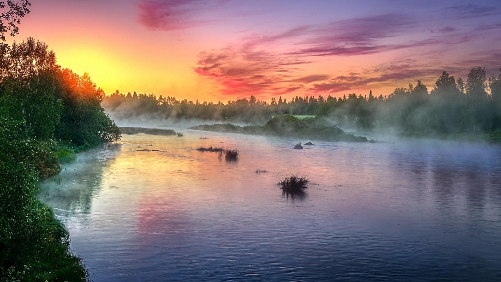 River Sunrise Wallpaper Free River Sunrise Background