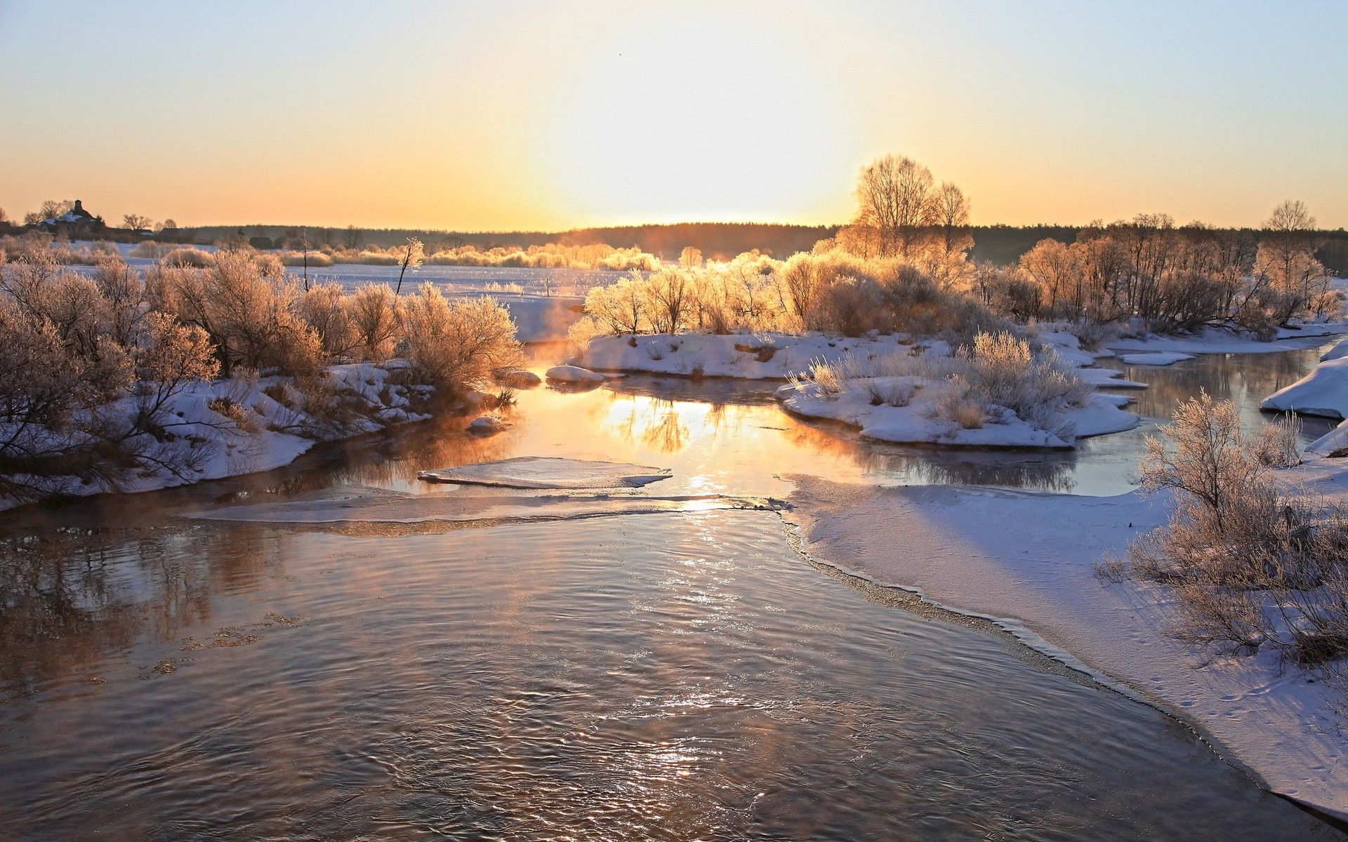 River Sunrise Wallpaper Free River Sunrise Background