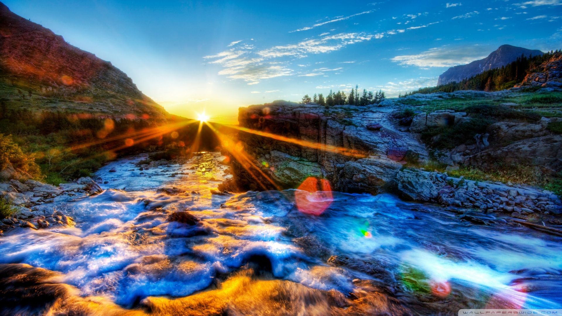 River Sunrise Wallpaper Free River Sunrise Background