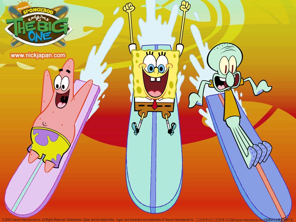 Surf Ride Squarepants Wallpaper