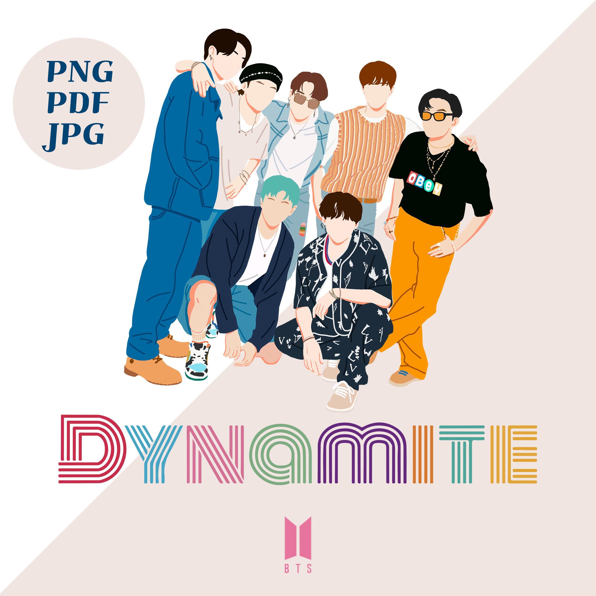 BTS Dynamite Clipart BTS Dynamite Logo BTS dynamite sticker. Etsy. Bts shirt, Dynamite, Cute pokemon wallpaper