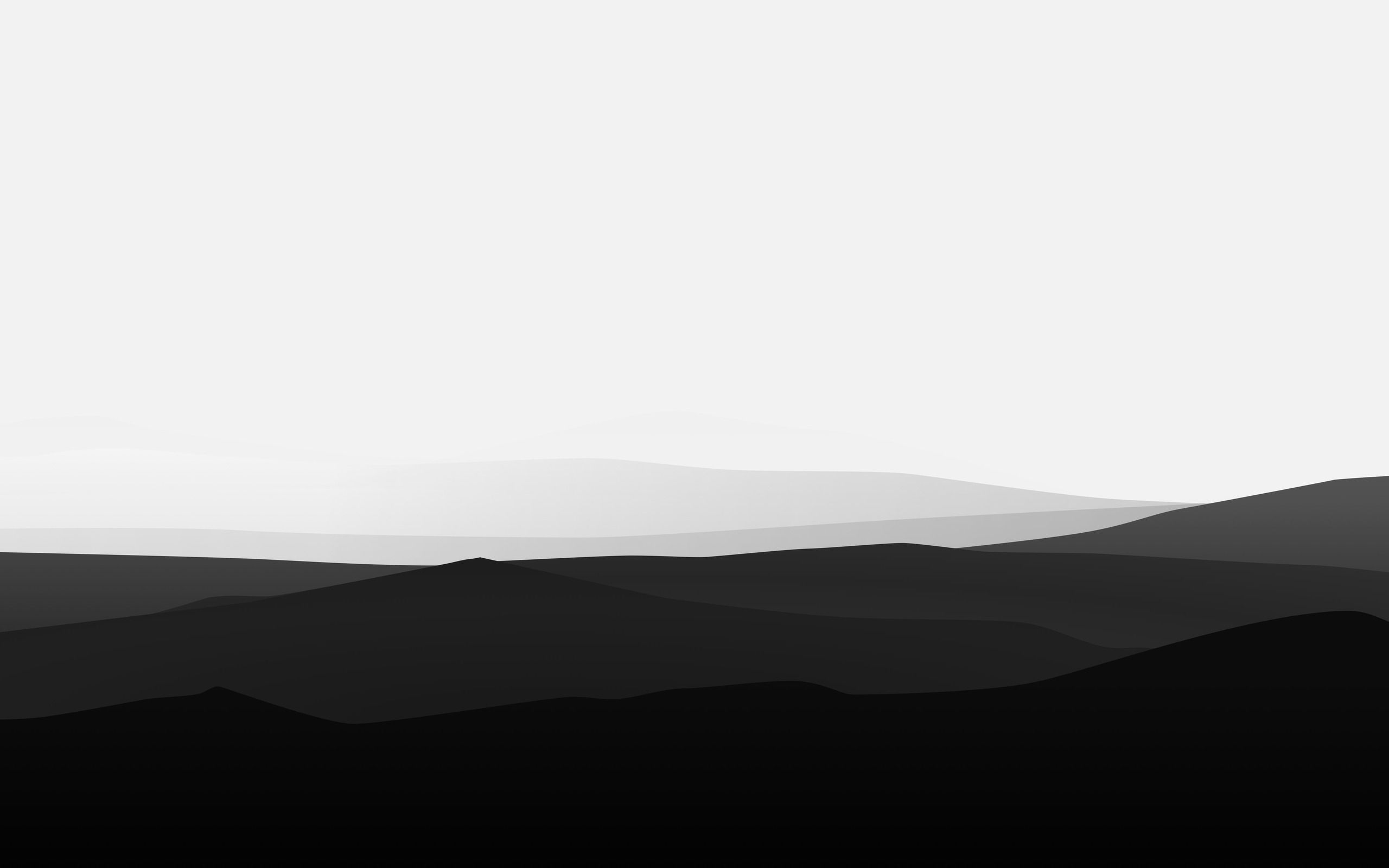 Minimalist Mountains Black And White 2560x1600 Resolution HD 4k Wallpaper, Image, Background, Photo and Picture