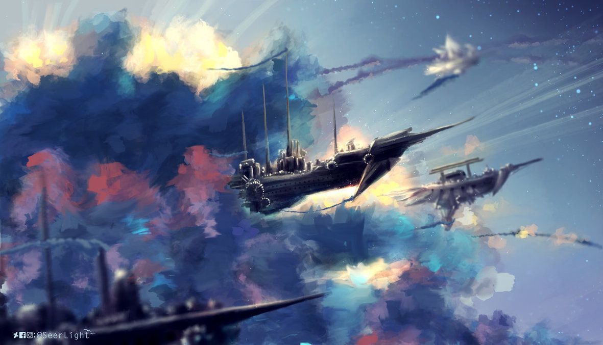 Flying Ship Wallpaper