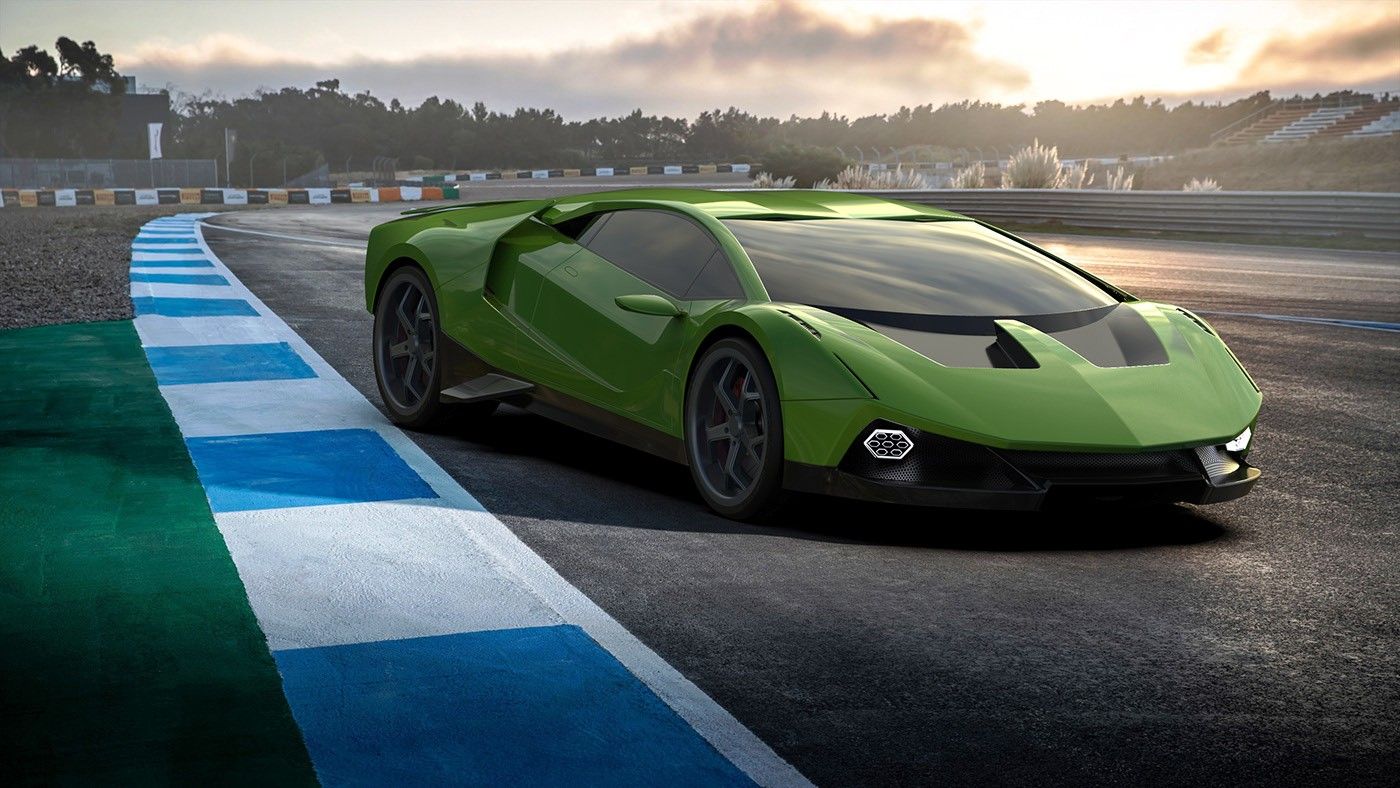 Lamborghini “Evoluzione Concept” Blends Huracan With Essenza SCV12 Design Cues