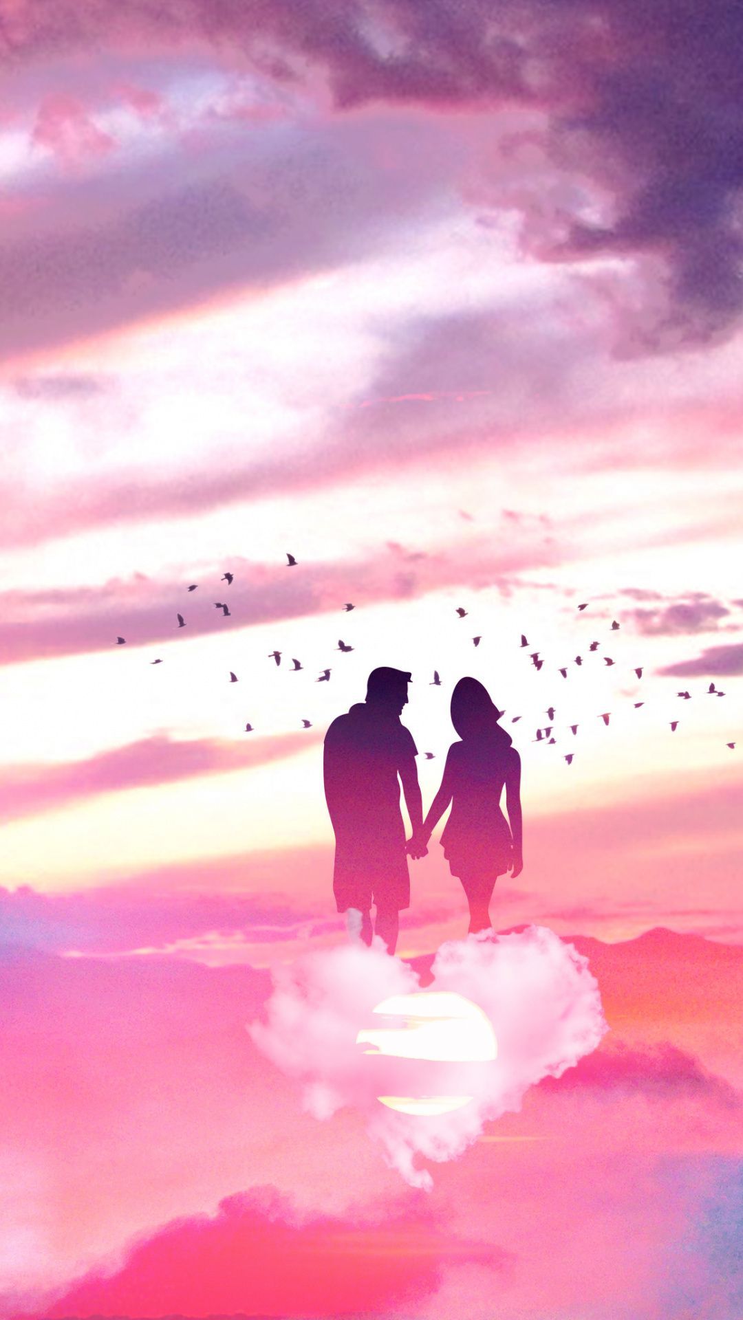 Couple, love, sky, clouds, fantasy wallpaper. Wallpaper, Cool background, Uhd wallpaper